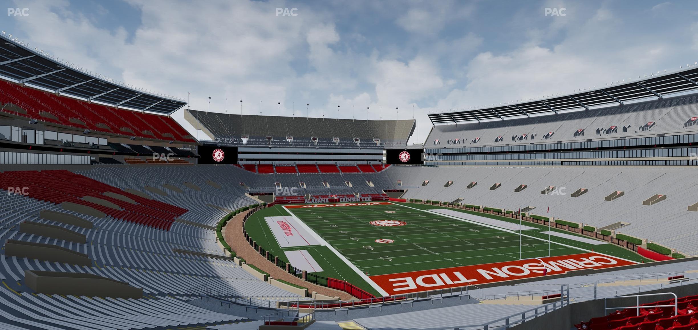 Seating view for Bryant Denny Stadium Section South Zone 10