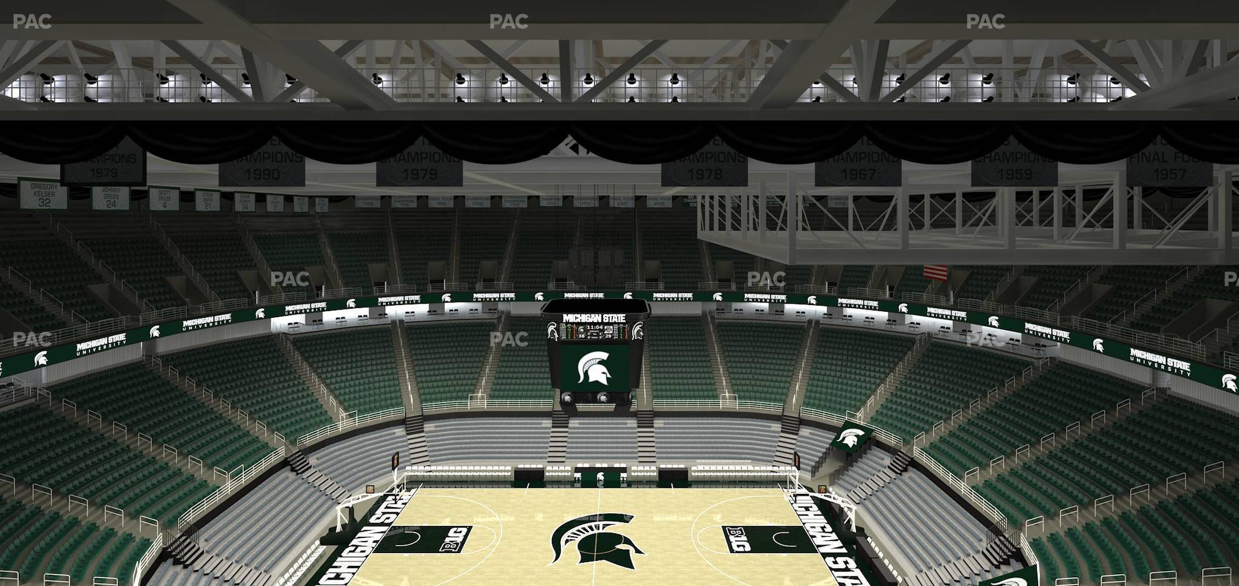 Seating view for Jack Breslin Student Events Center Section Bleachers 227