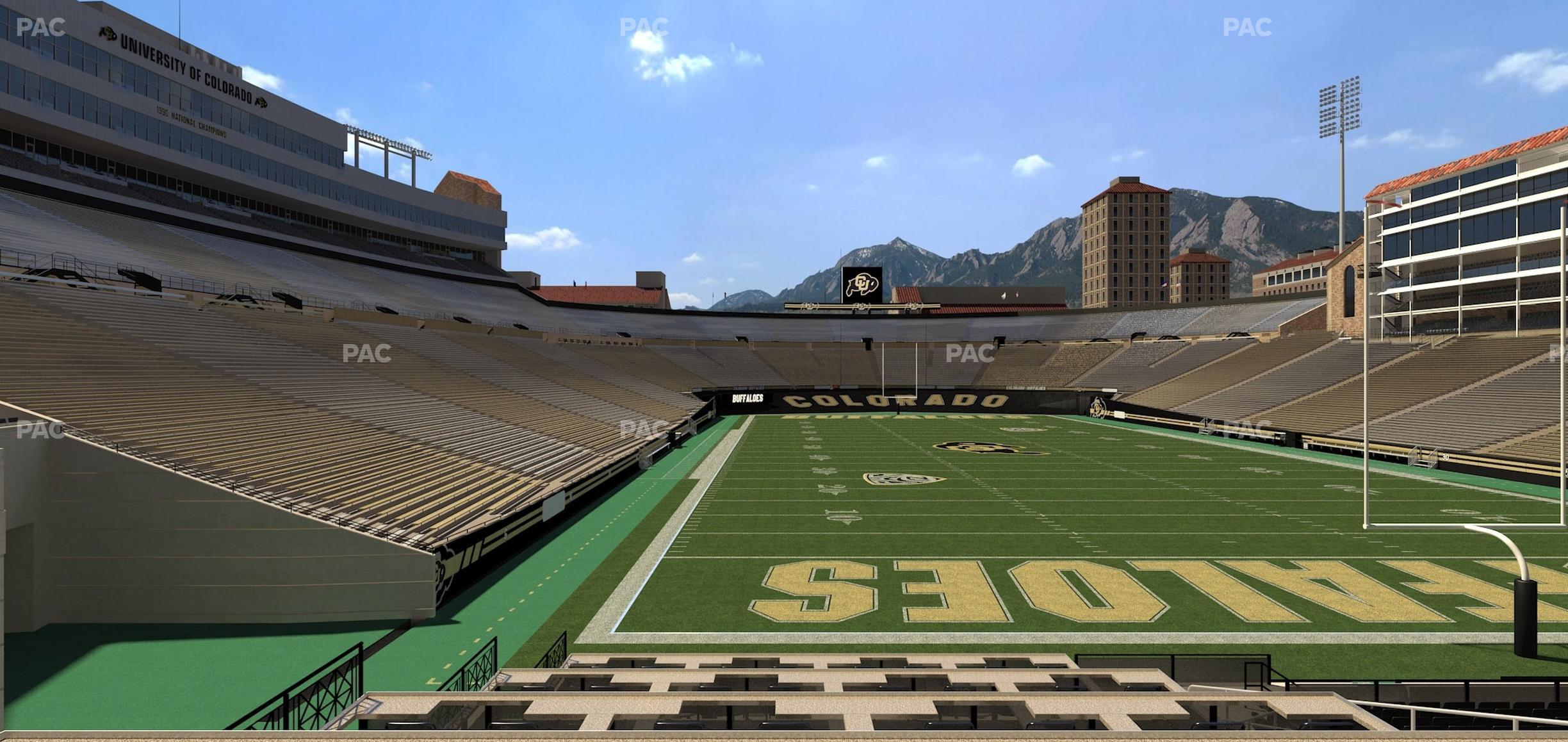 Seating view for Folsom Field Section Loge Box 157