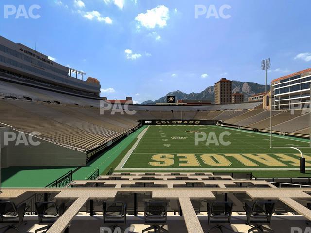 Seating view for Folsom Field Section Loge Box 157