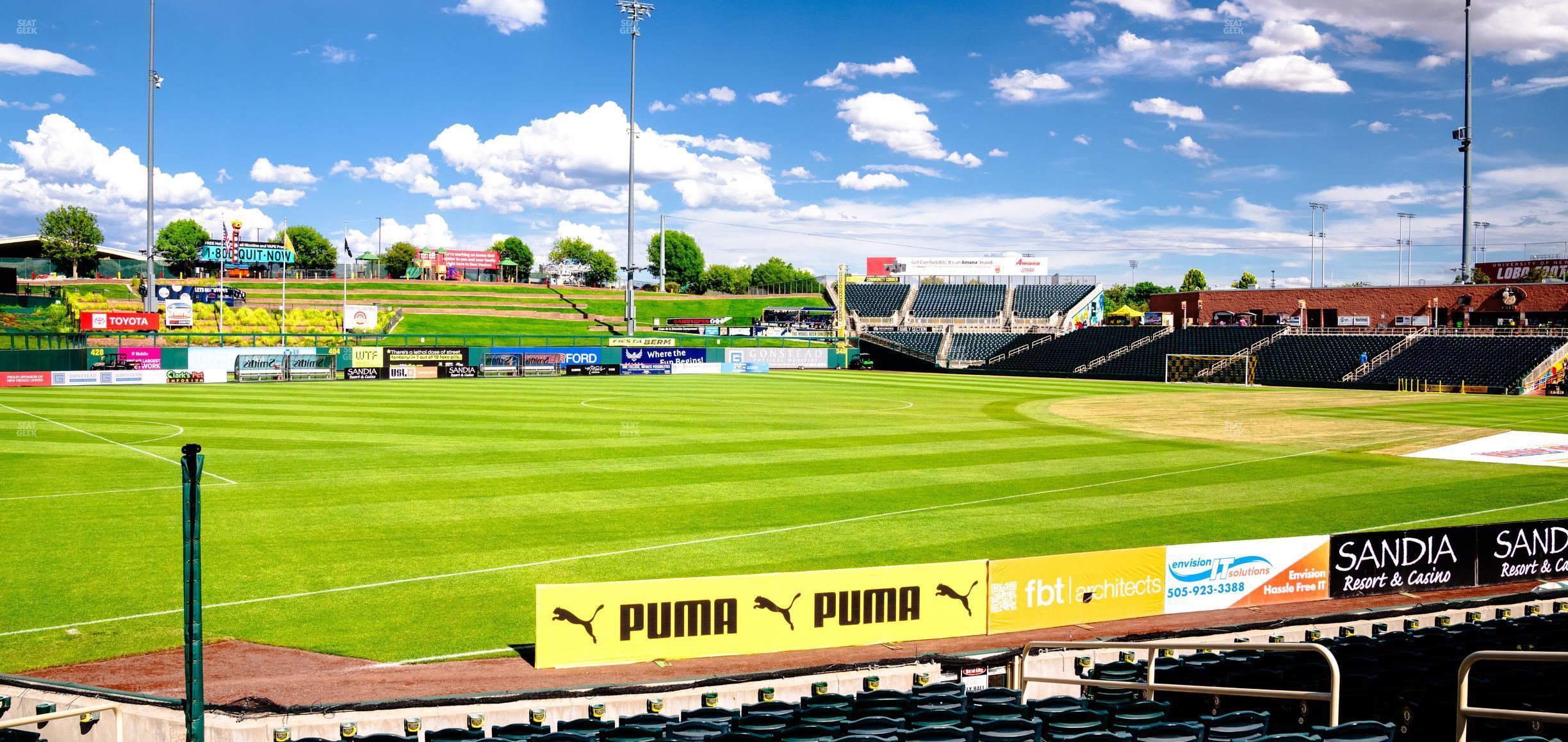 Seating view for Rio Grande Credit Union Field at Isotopes Park Section 121