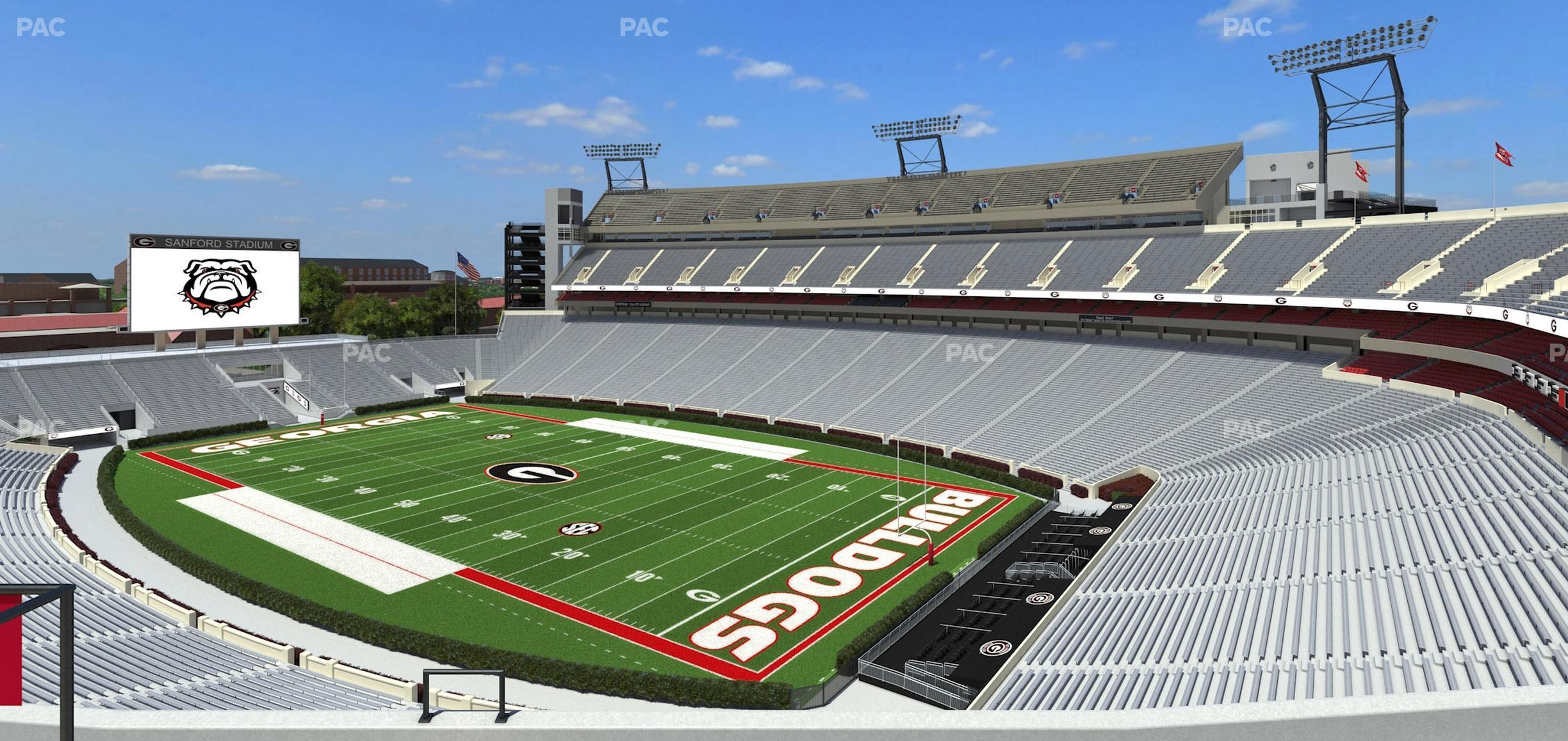 Seating view for Sanford Stadium Section 325