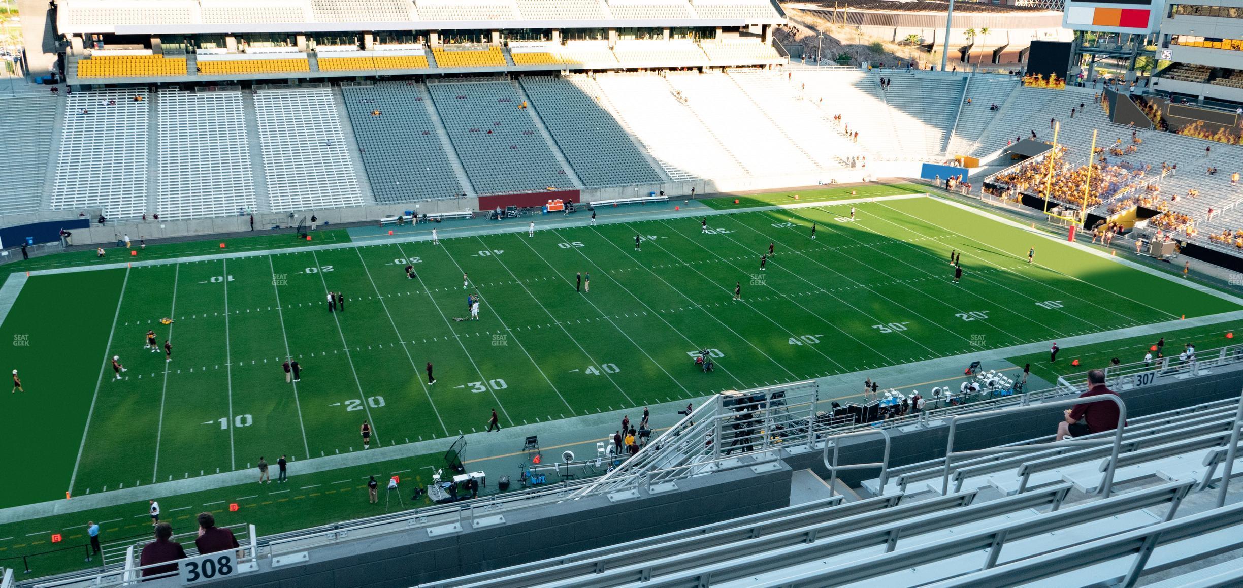 Seating view for Mountain America Stadium Section 308