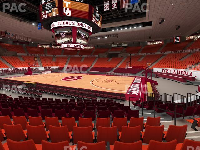 Seating view for Lloyd Noble Center Section 105