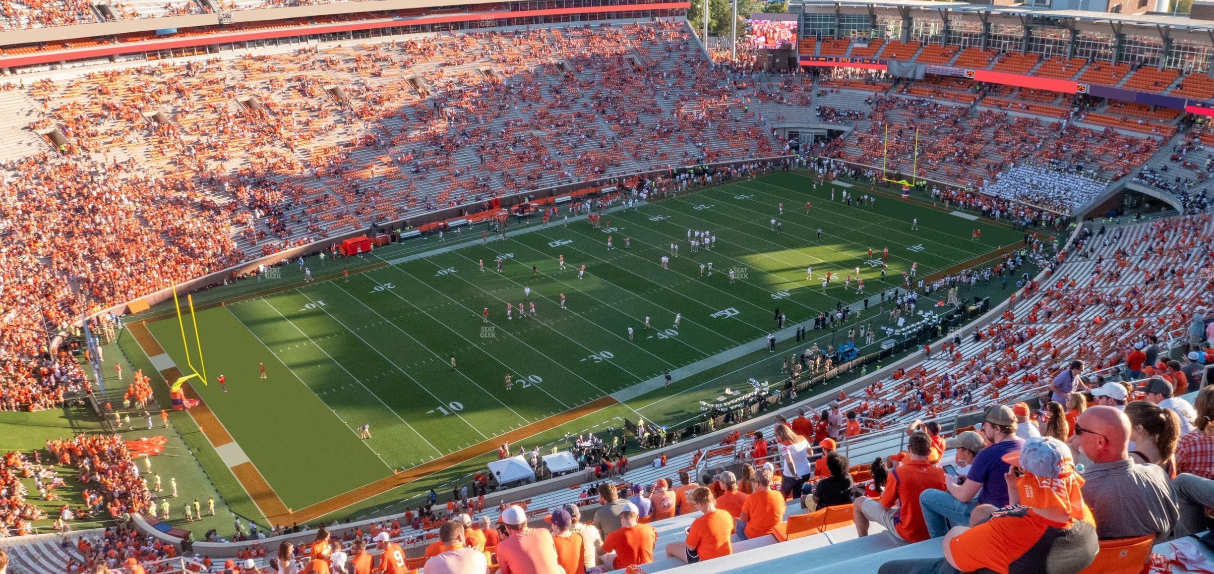 Seating view for Clemson Memorial Stadium Section Tdk