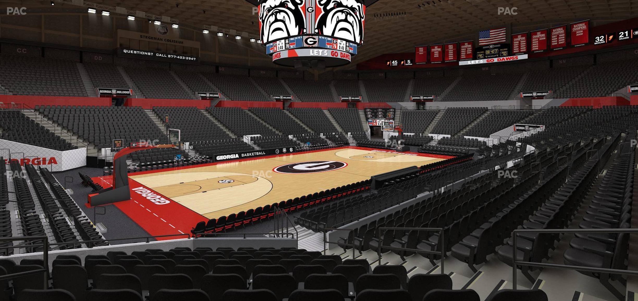 Seating view for Stegeman Coliseum Section W