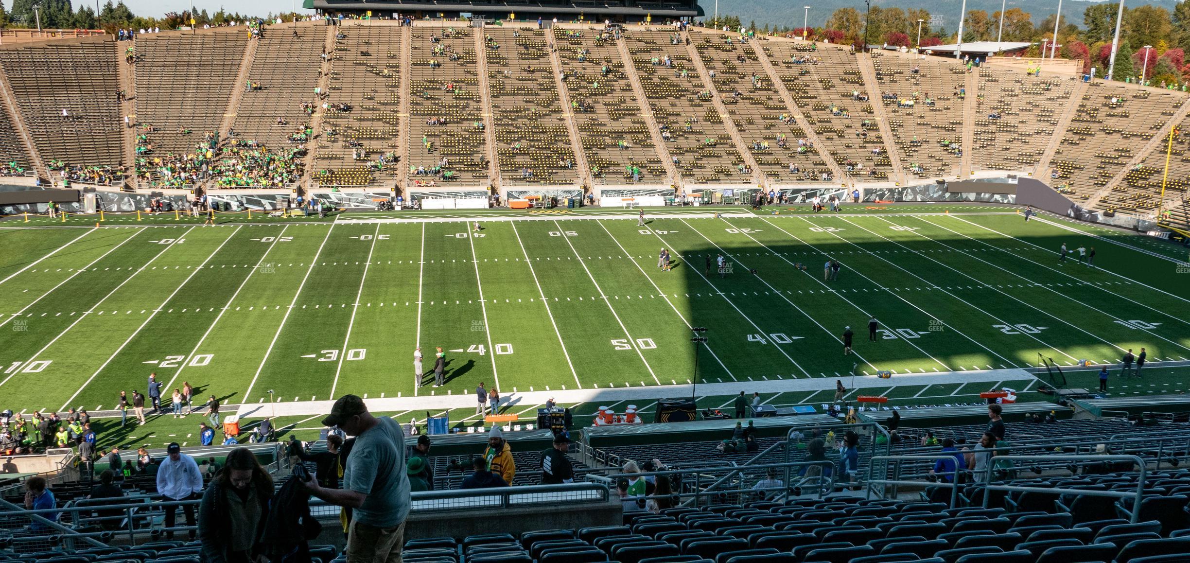 Seating view for Autzen Stadium Section 32 Club