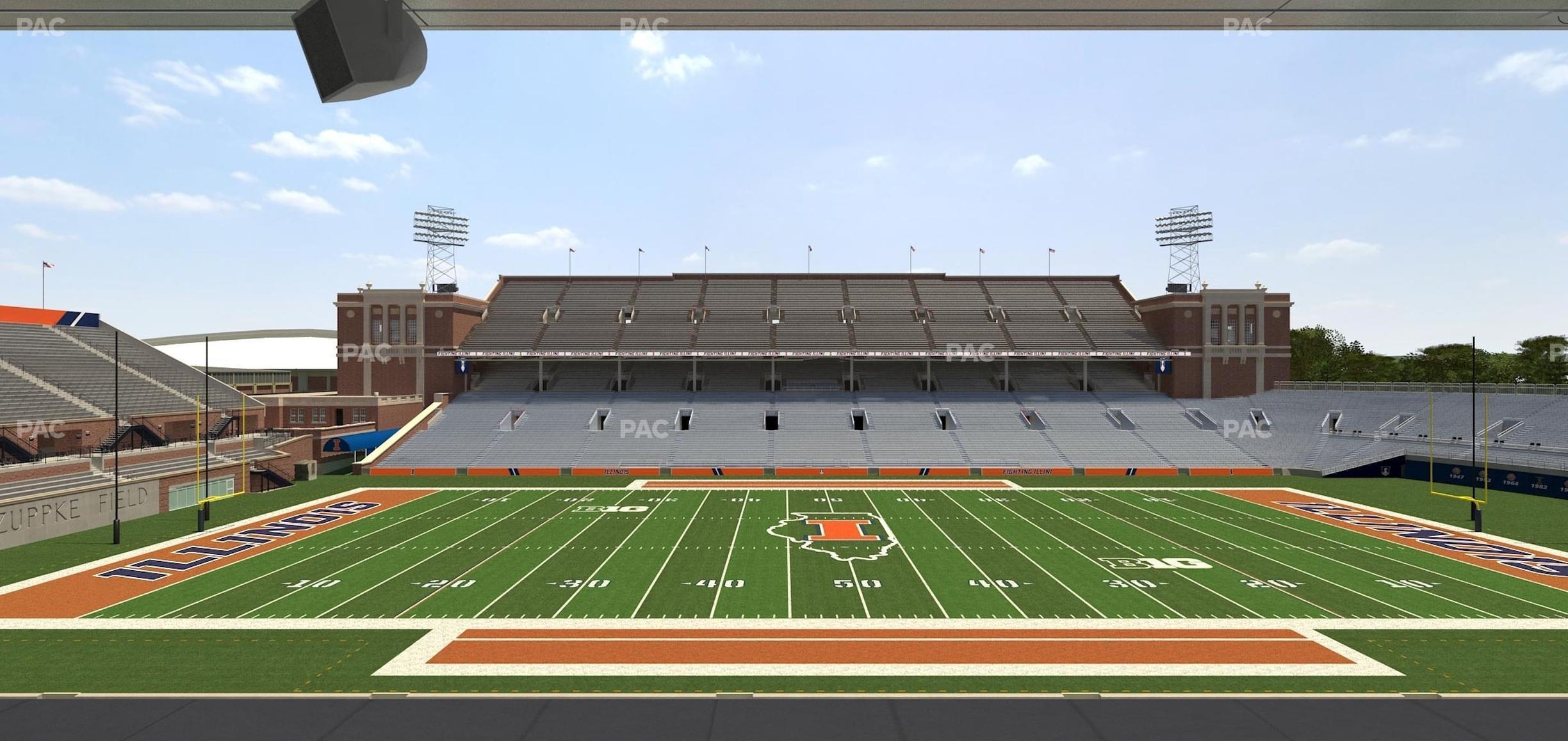 Seating view for Memorial Stadium - IL Section Colonnades Club 308