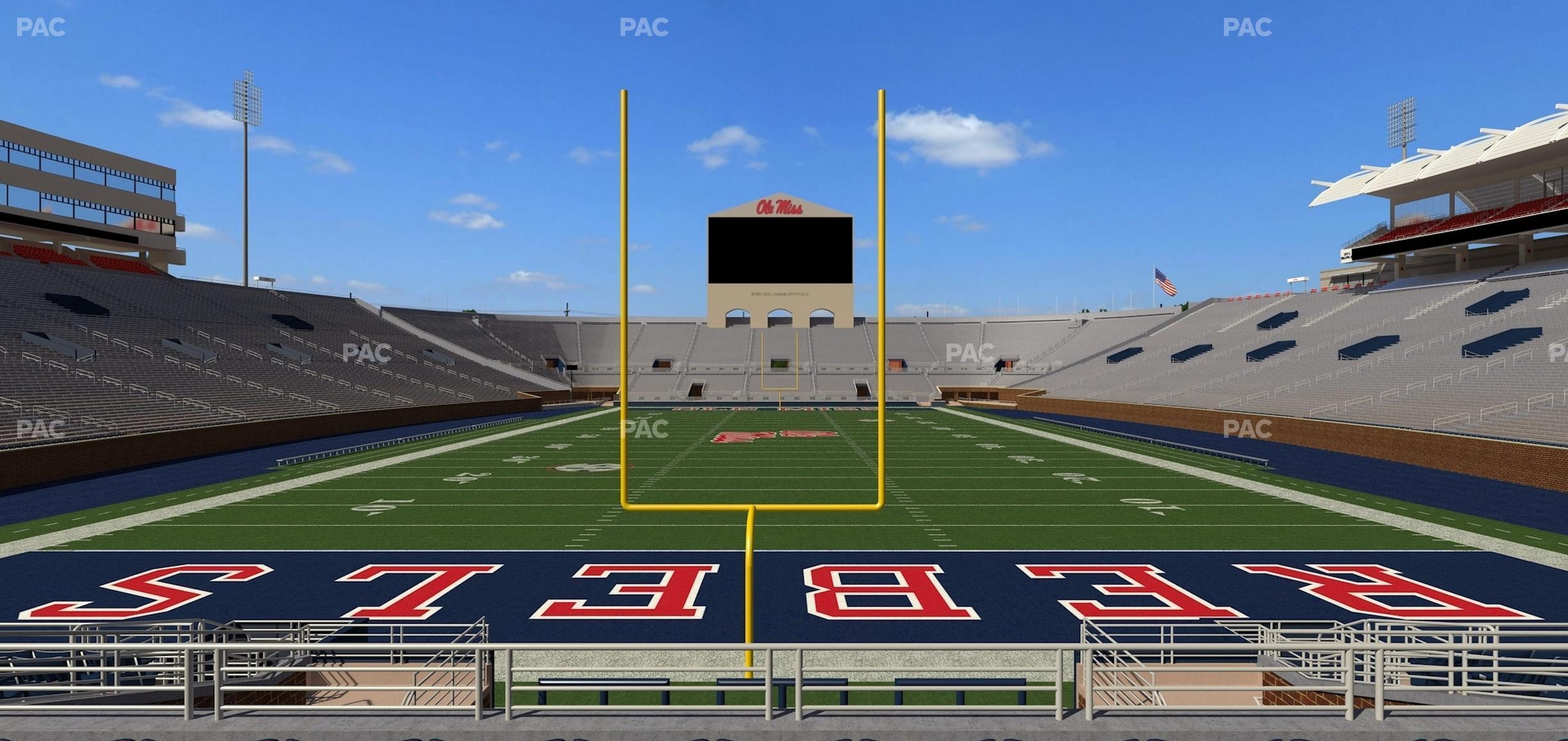 Seating view for Vaught Hemingway Stadium Section Field Club 3