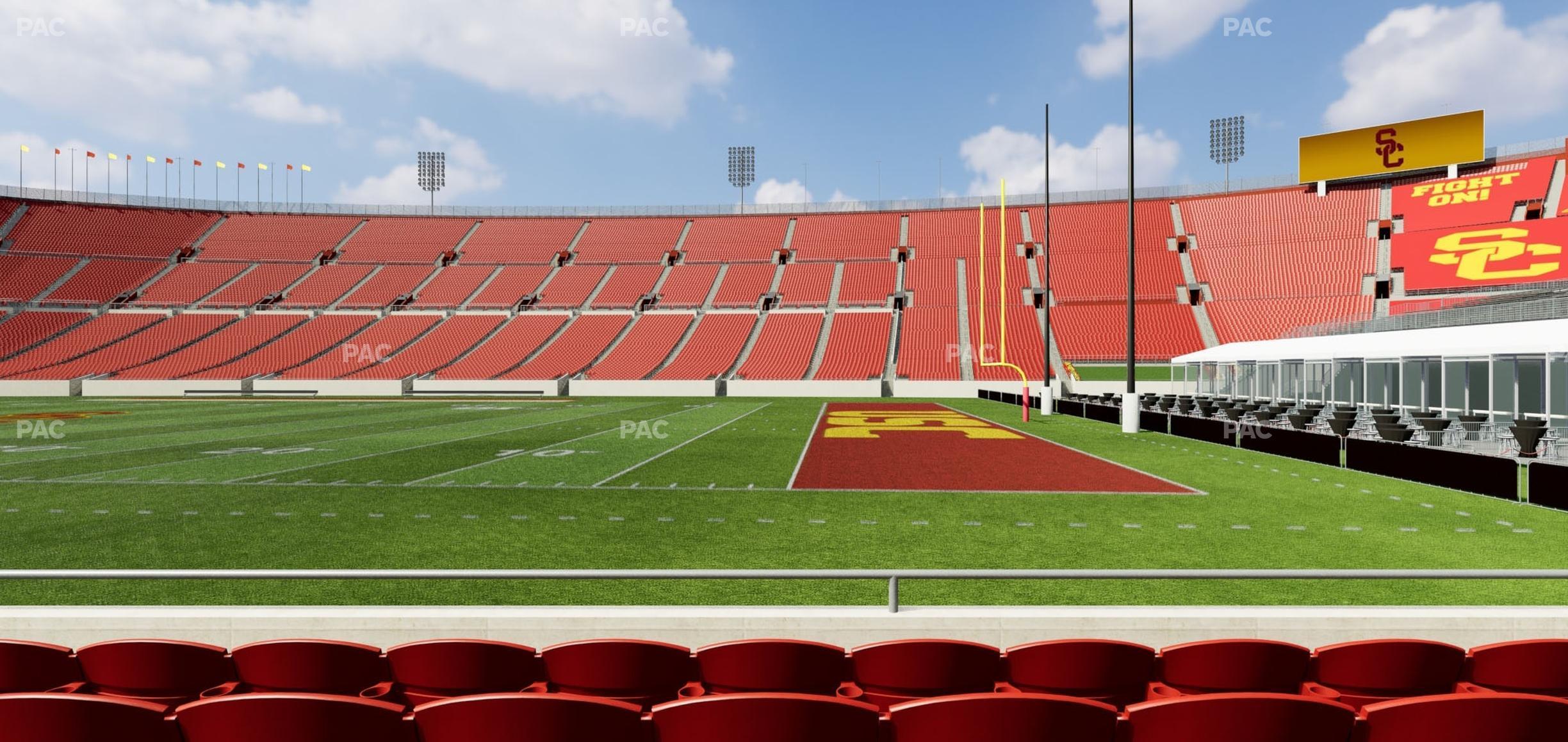 Seating view for Los Angeles Memorial Coliseum Section 104 A