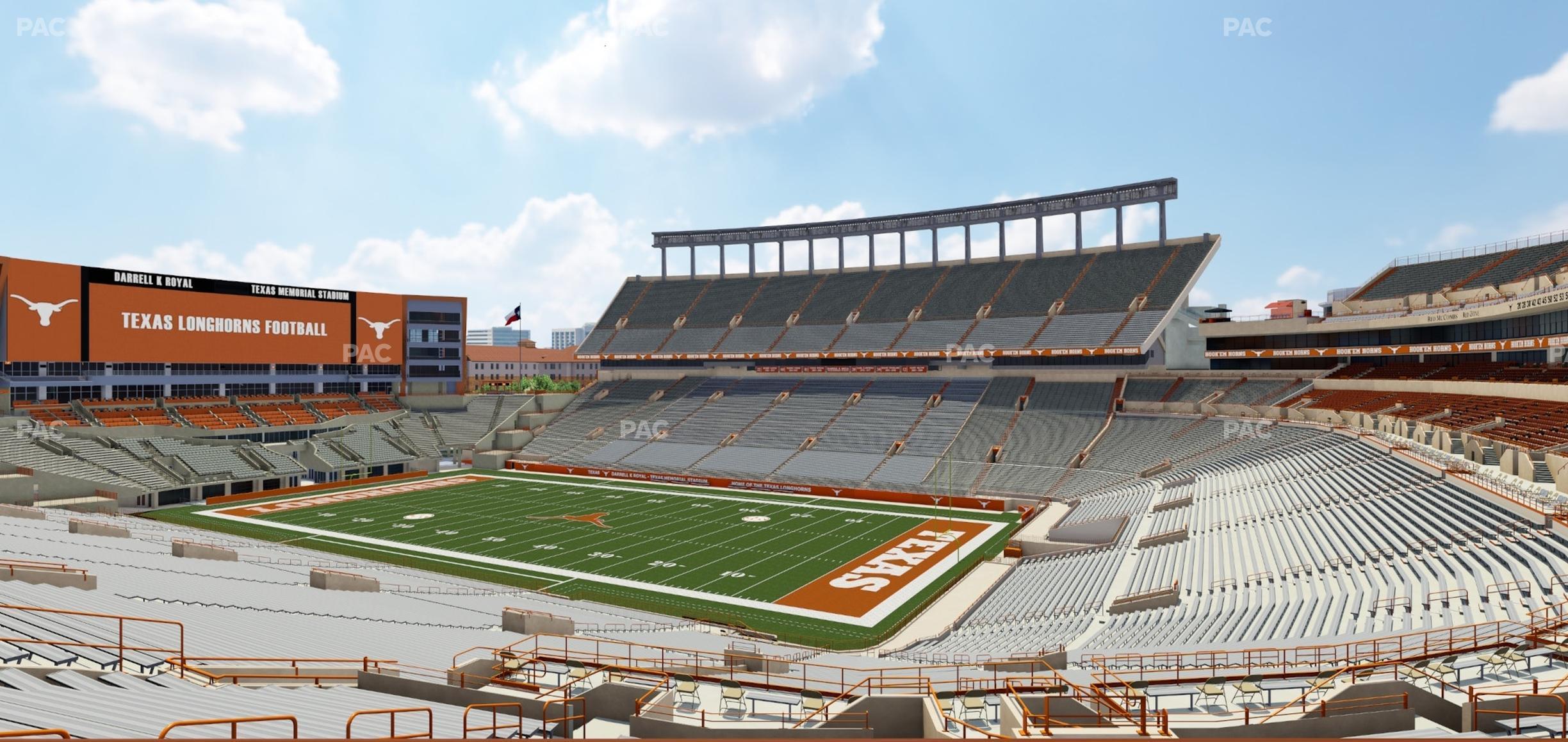 Seating view for Darrell K Royal - Texas Memorial Stadium Section 22