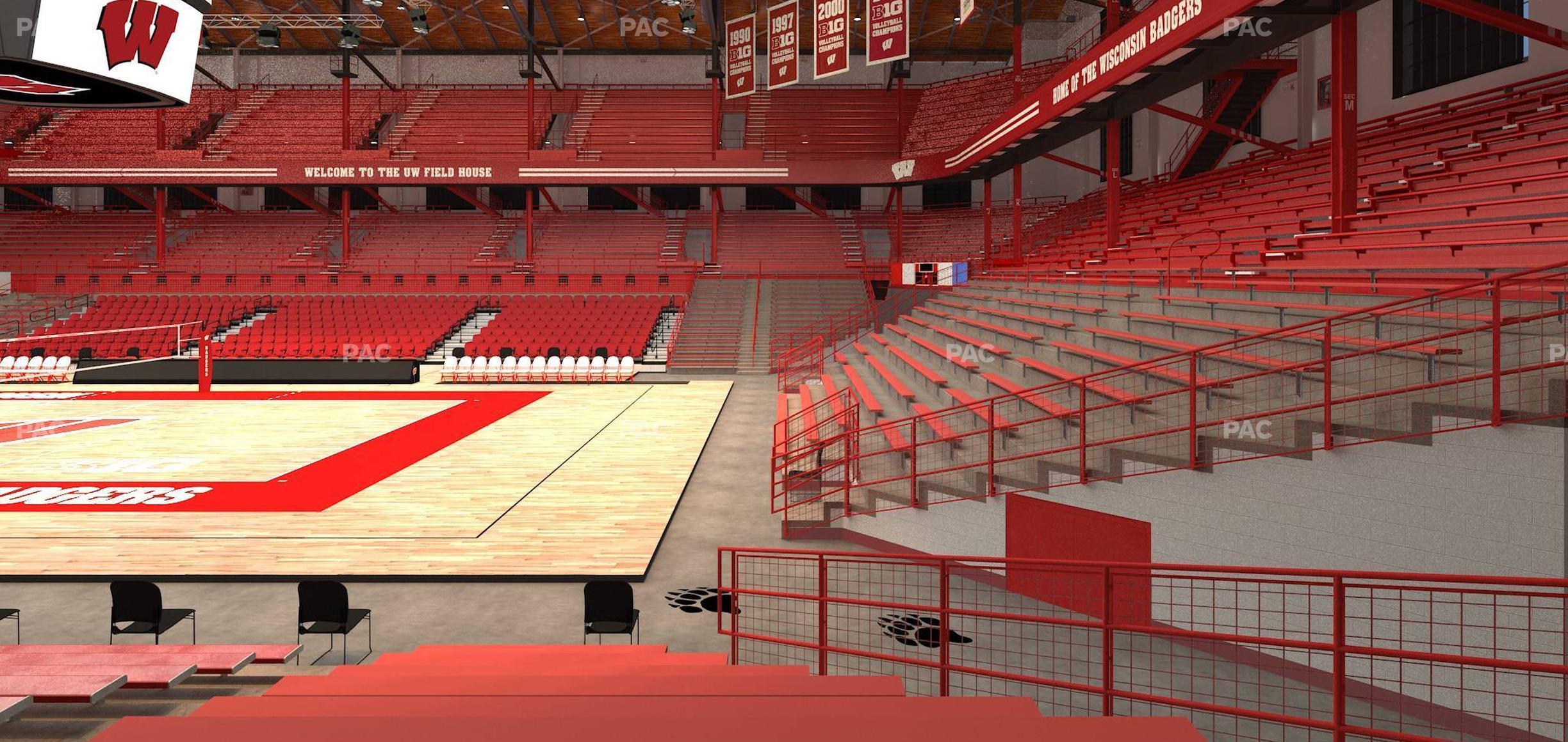 Seating view for Wisconsin Field House Section P