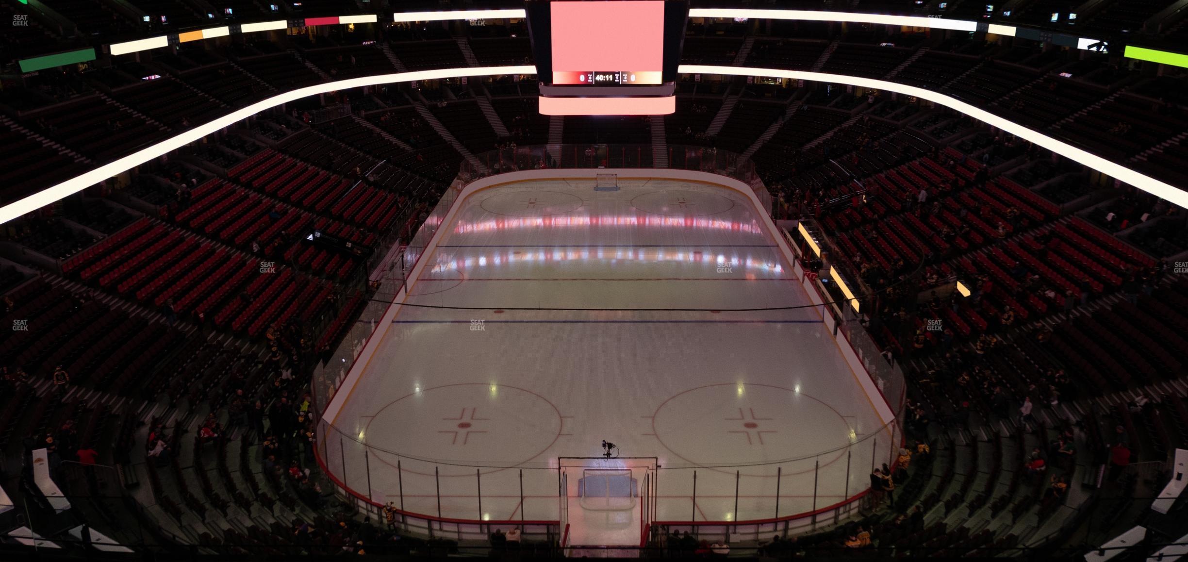 Seating view for Canadian Tire Centre Section Coca Cola Zone 315