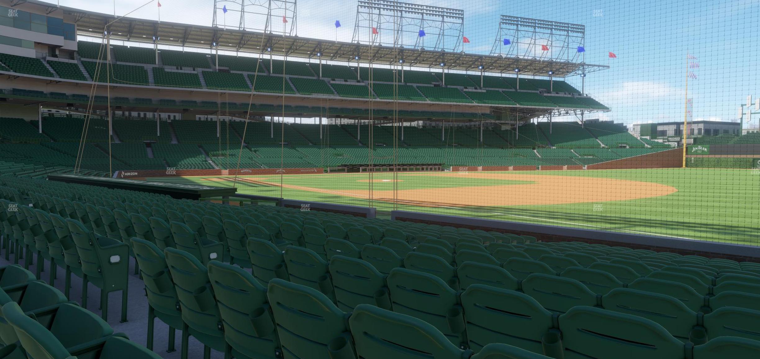 Seating view for Wrigley Field Section Club Box Outfield 29