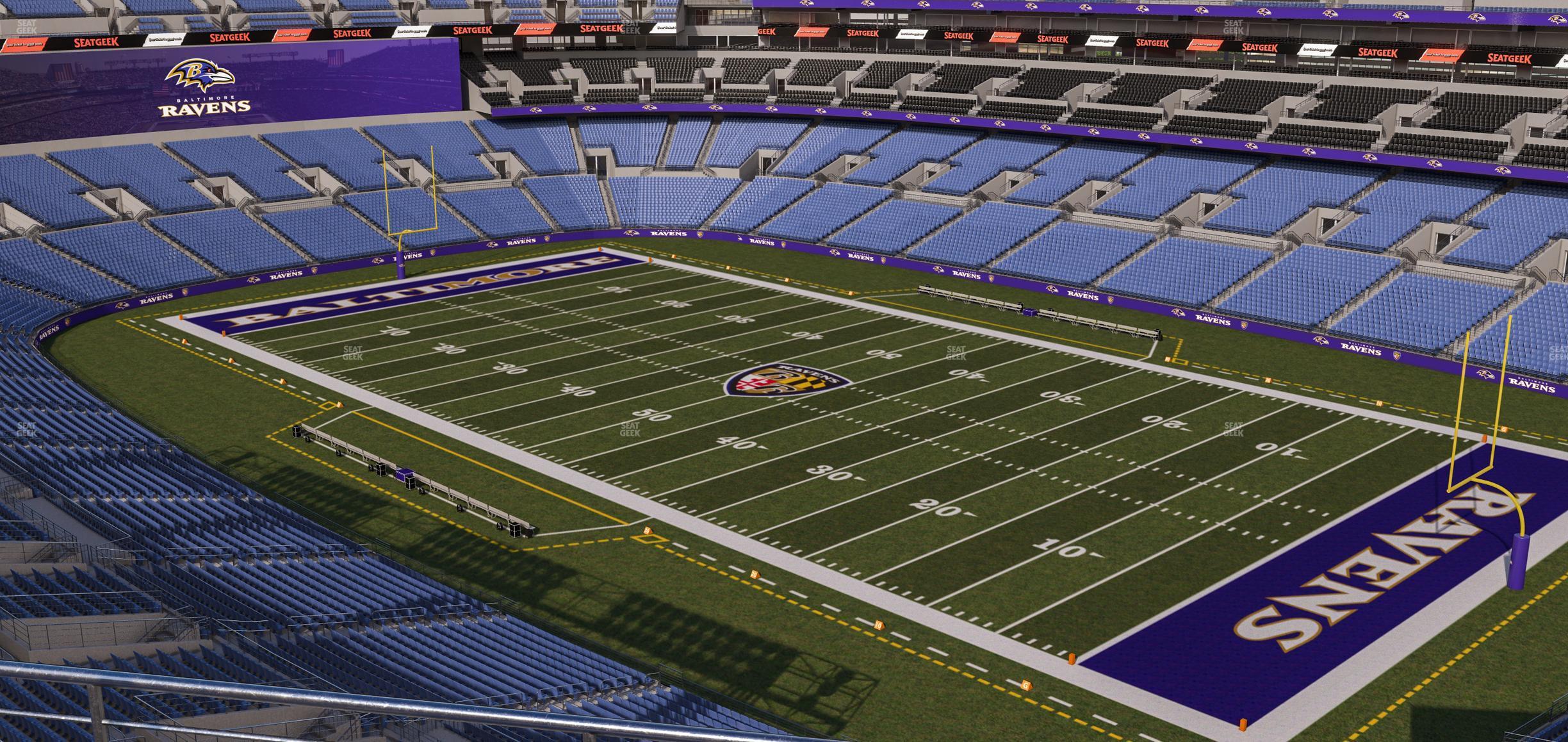 Seating view for M&T Bank Stadium Section 520