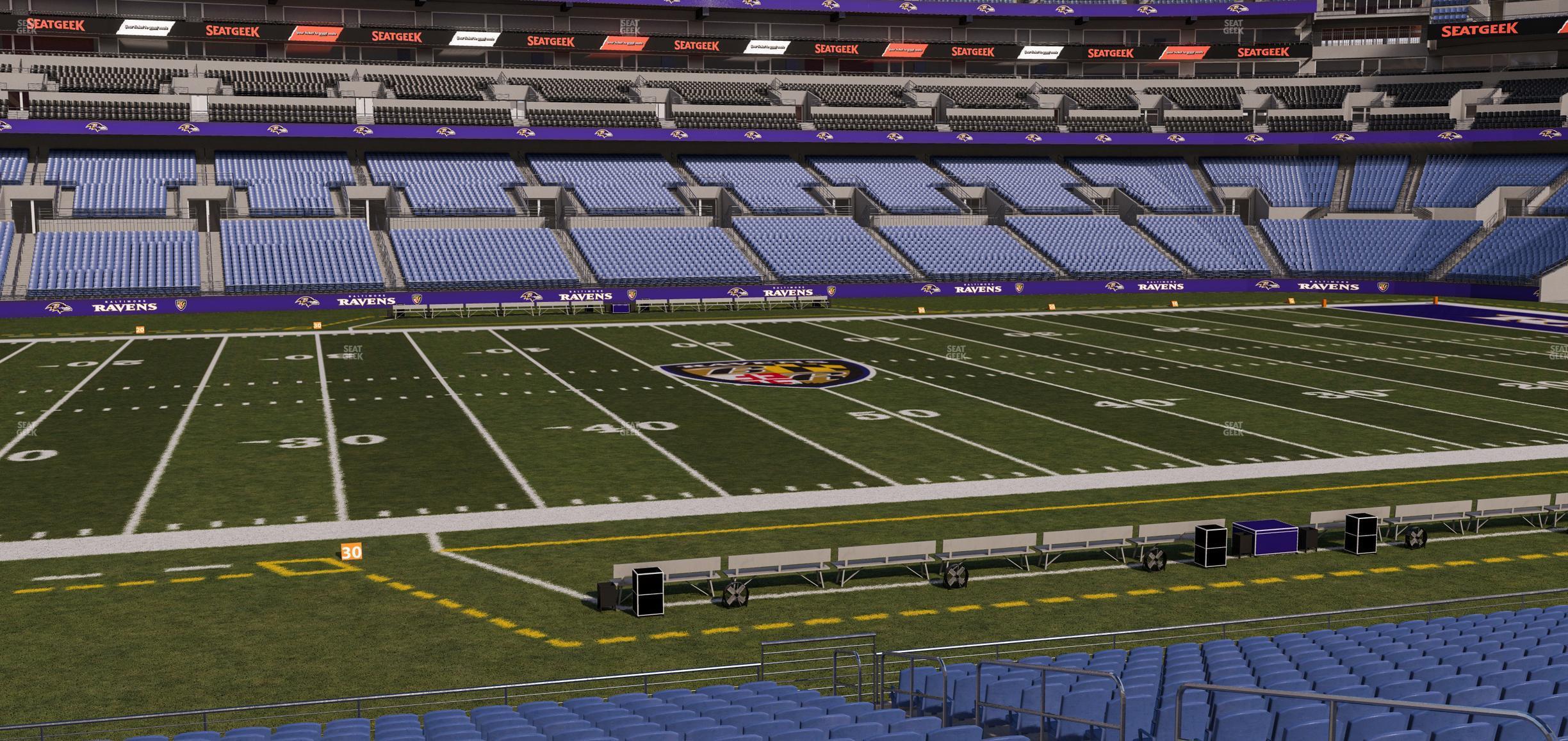 Seating view for M&T Bank Stadium Section 128