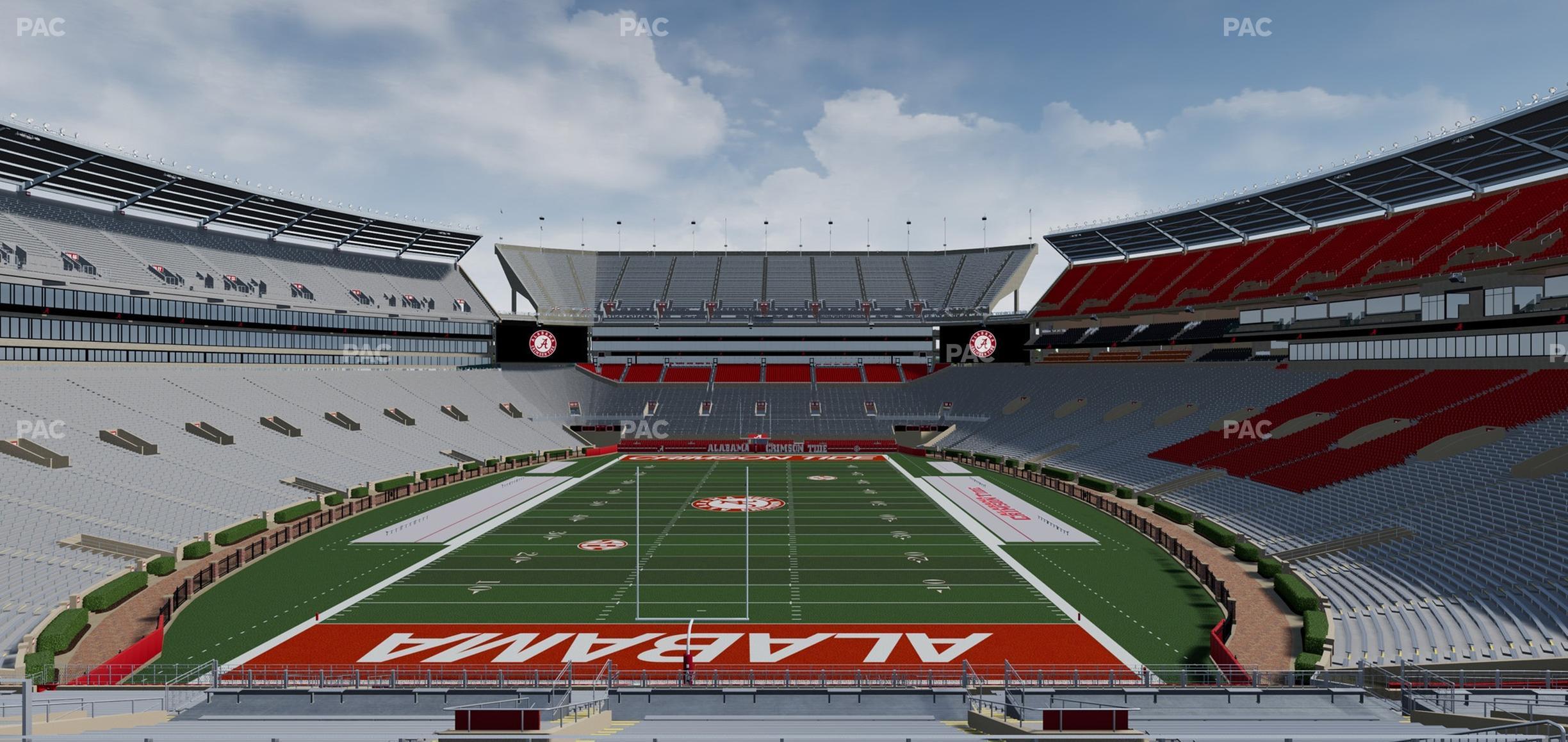 Seating view for Bryant Denny Stadium Section North Zone 5