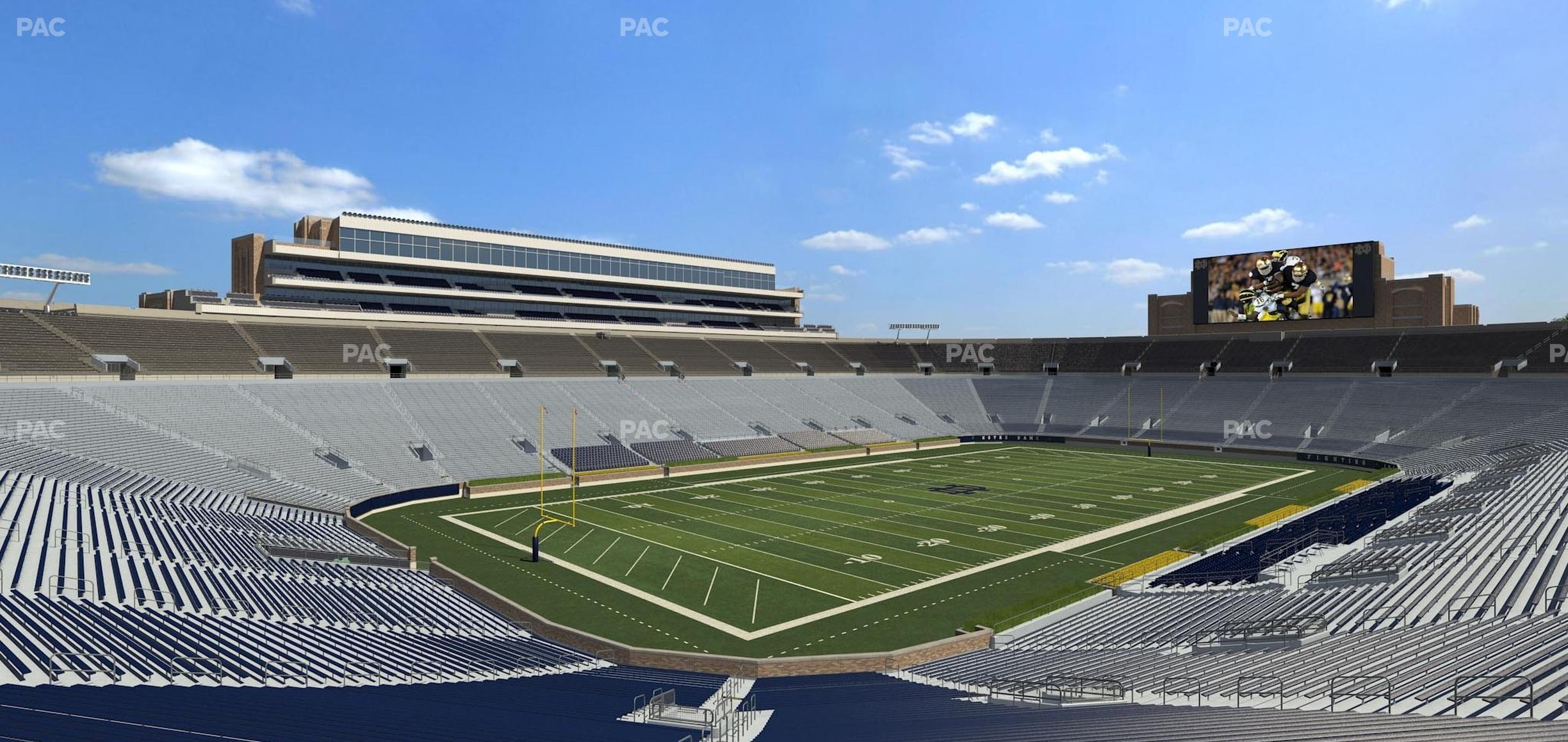 Seating view for Notre Dame Stadium Section 133