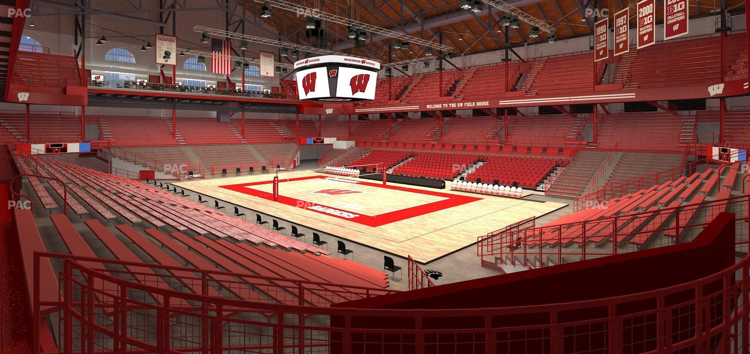 Seating view for Wisconsin Field House Section O