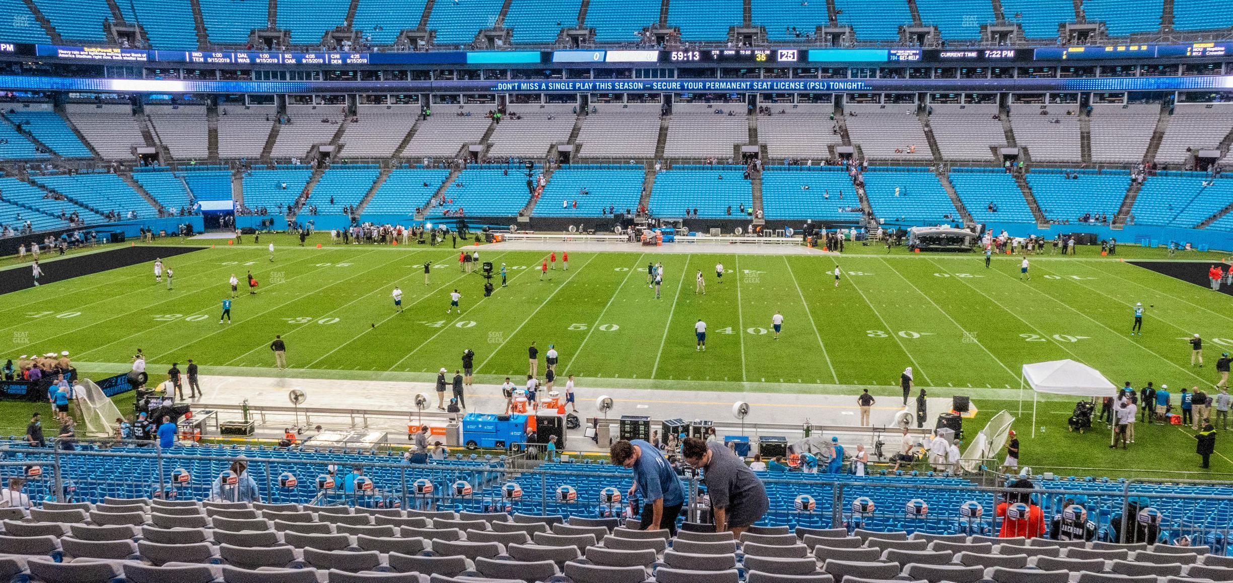 Seating view for Bank of America Stadium Section 343