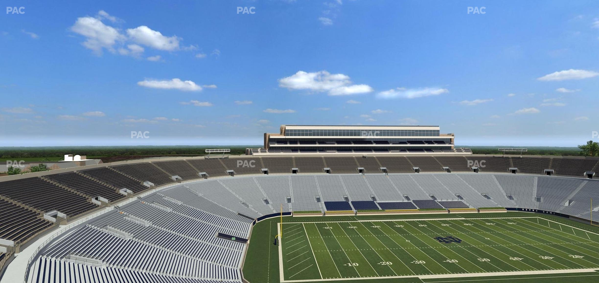 Seating view for Notre Dame Stadium Section Duncan Loge 834