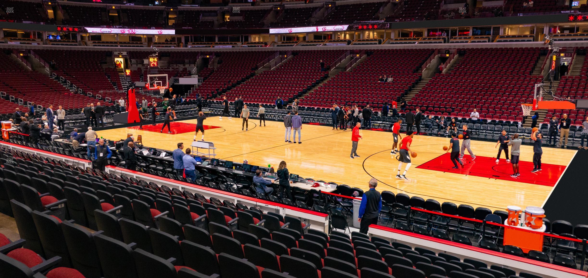 Seating view for United Center Section 121