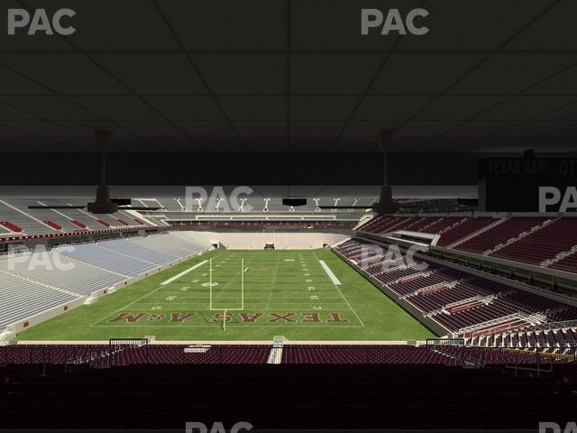 Seating view for Kyle Field Section Zone Club 6