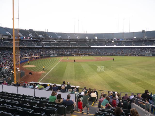 Seating view for Oakland Coliseum Section 200