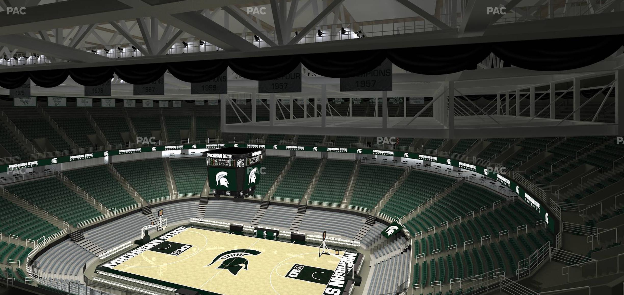 Seating view for Jack Breslin Student Events Center Section Bleachers 224