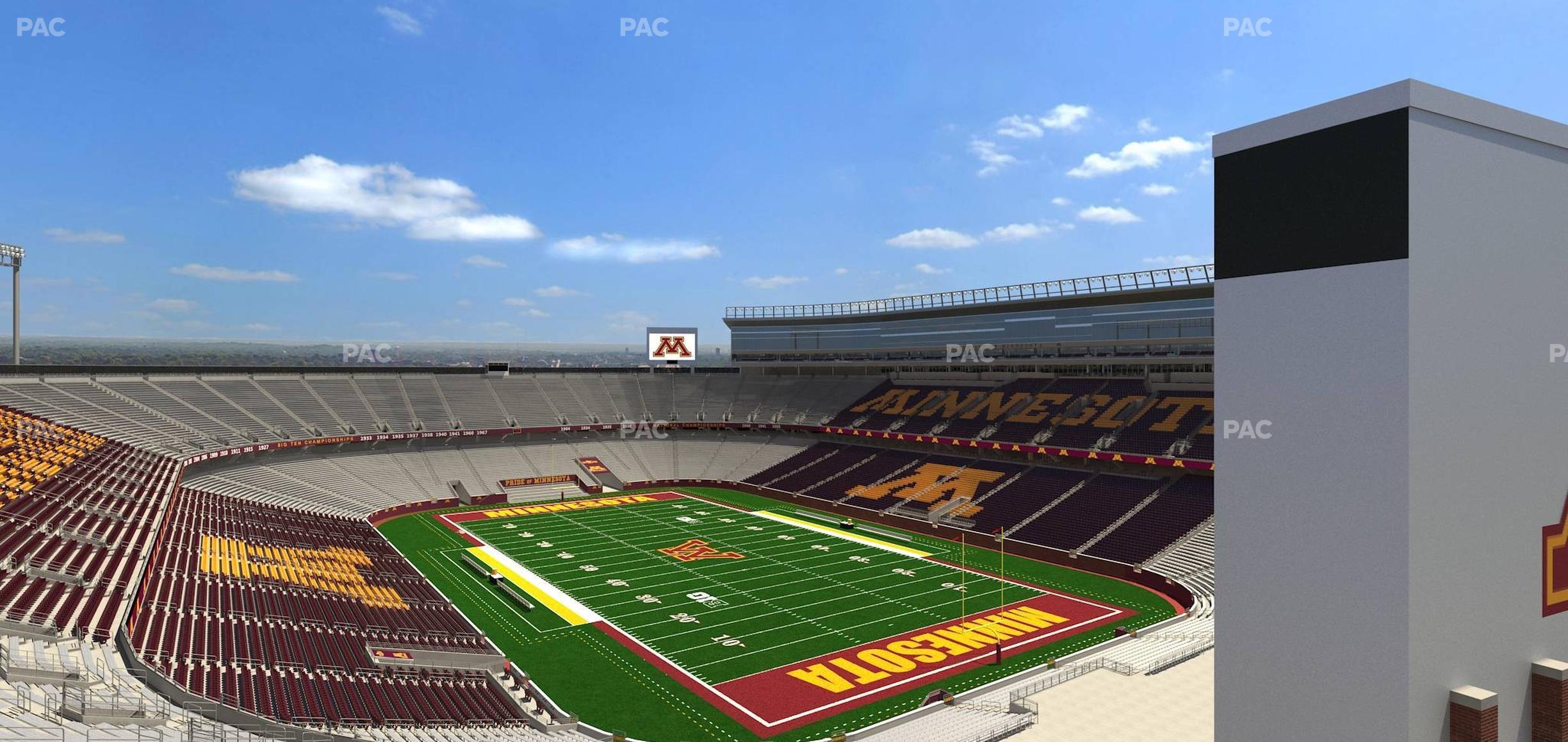 Seating view for Huntington Bank Stadium Section 201