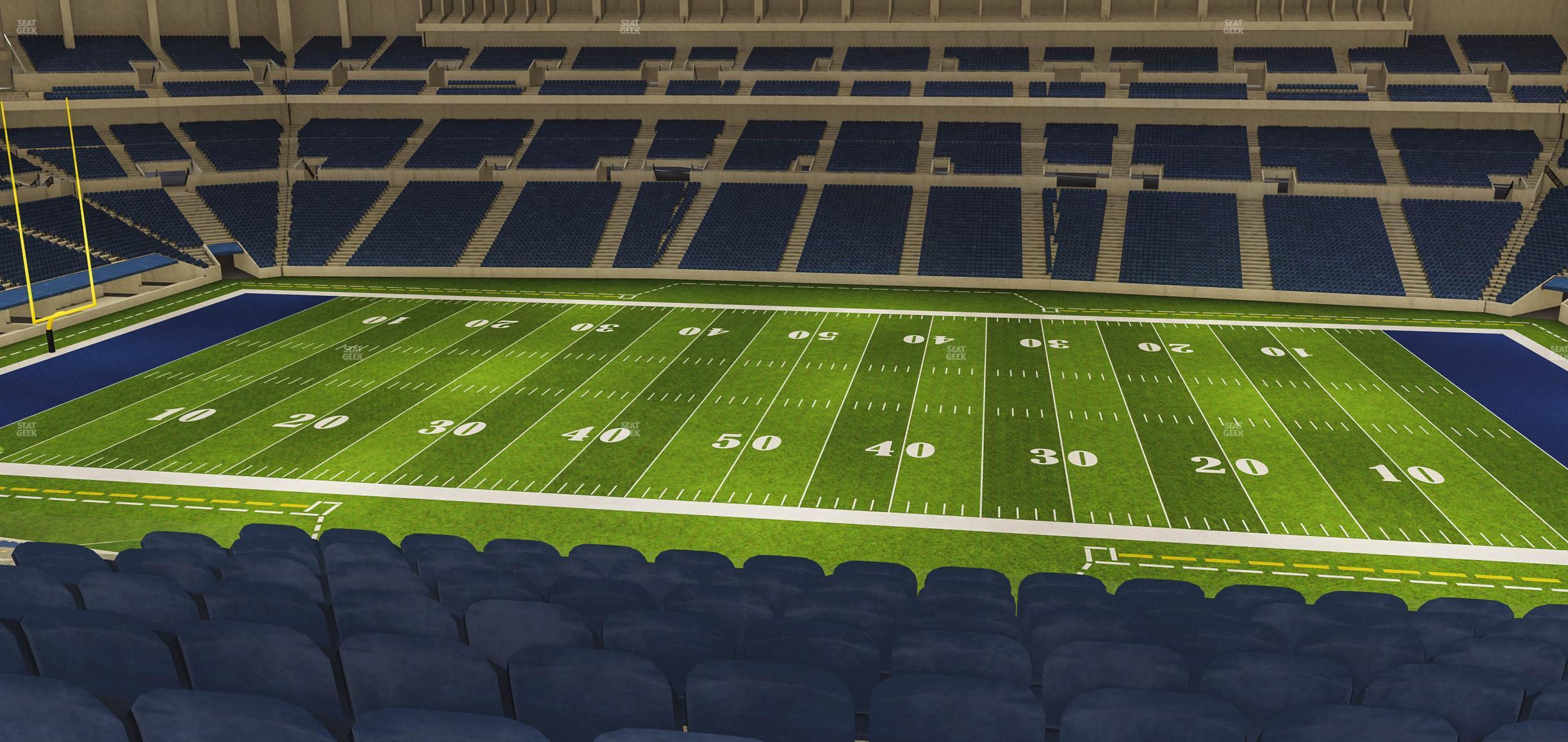 Seating view for Lucas Oil Stadium Section 412