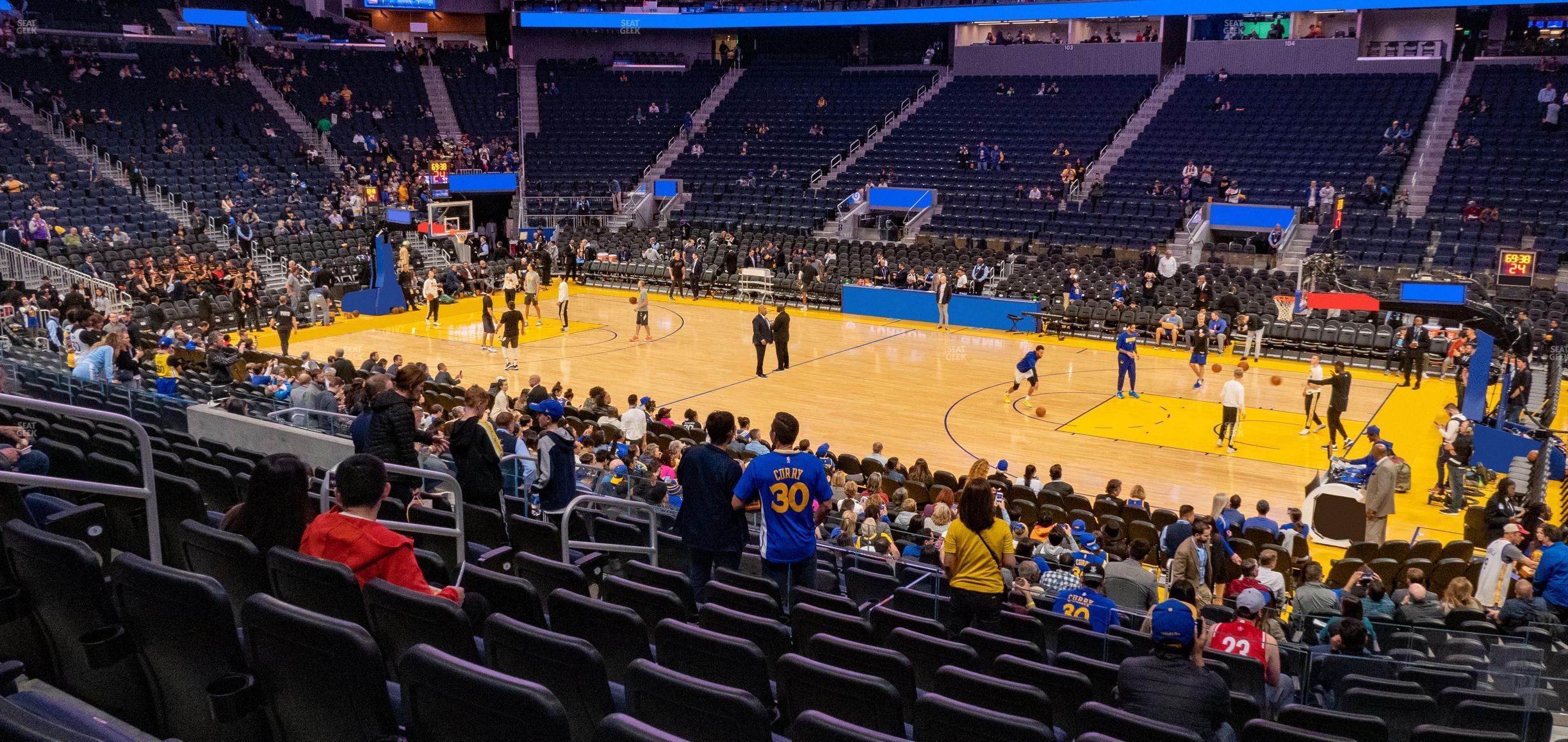 Seating view for Chase Center Section 117