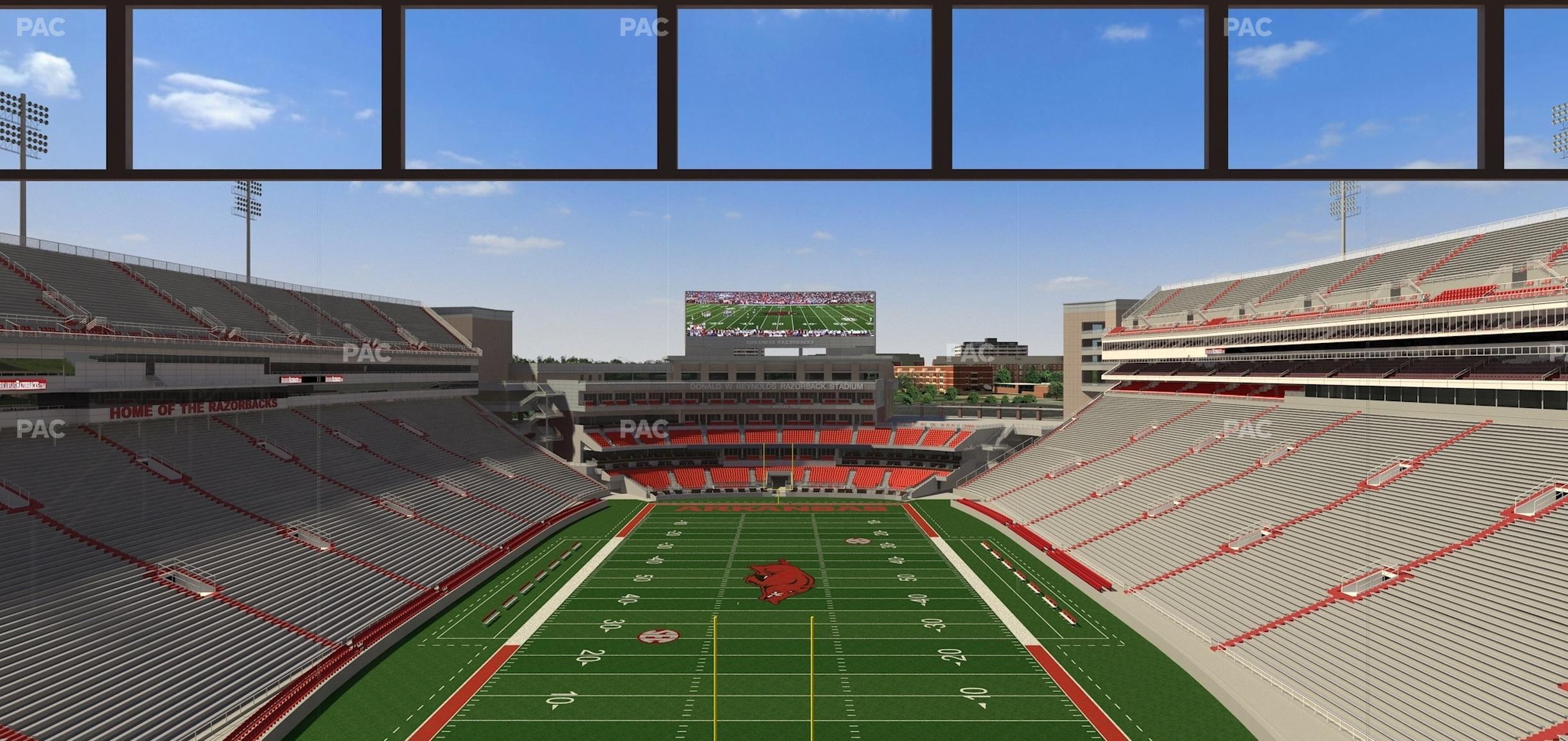 Seating view for Razorback Stadium Section 482