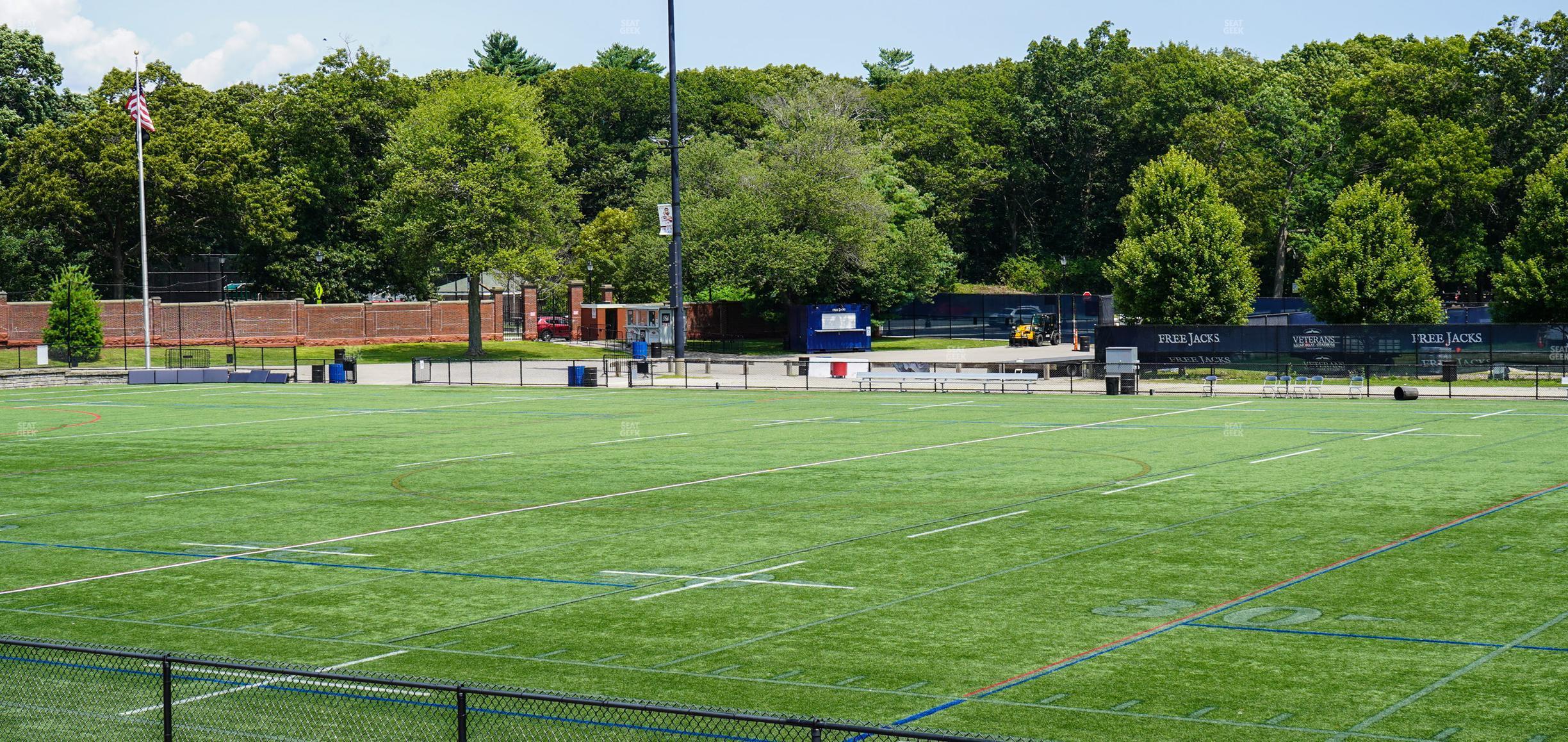 Seating view for Veterans Memorial Stadium Section Red Reserved 2