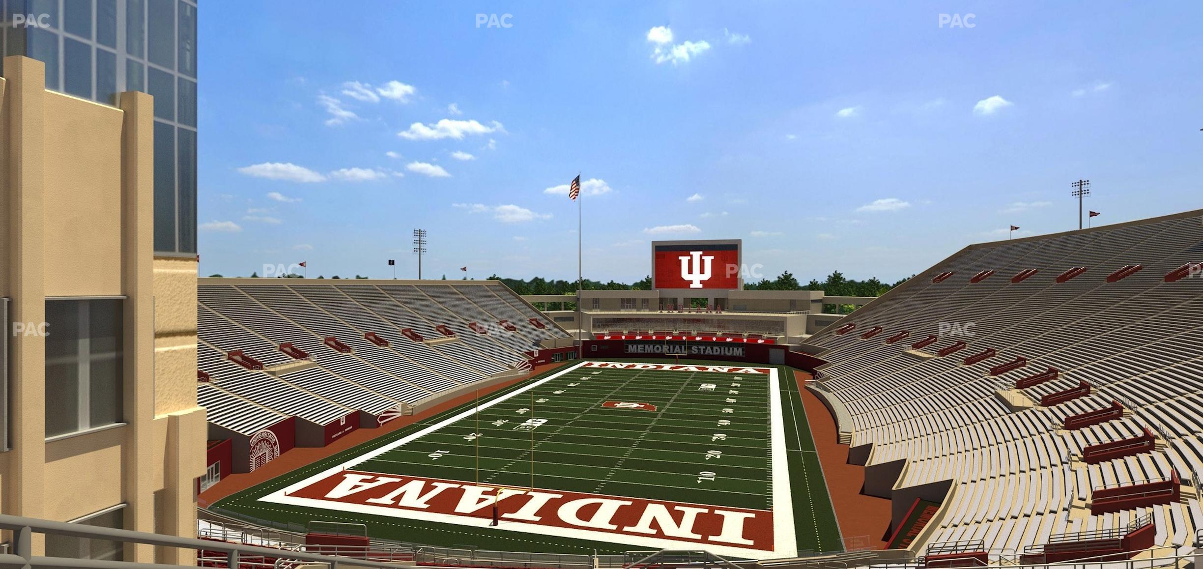 Seating view for Memorial Stadium - Indiana Section 15