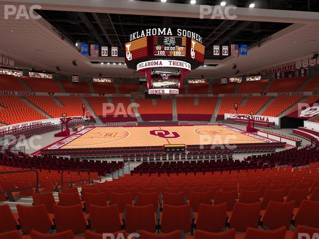 Seating view for Lloyd Noble Center Section 108