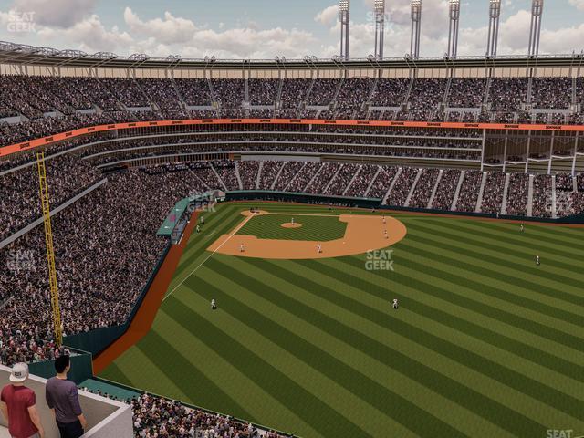 Seating view for Progressive Field Section Standing Right Field Terrace 507