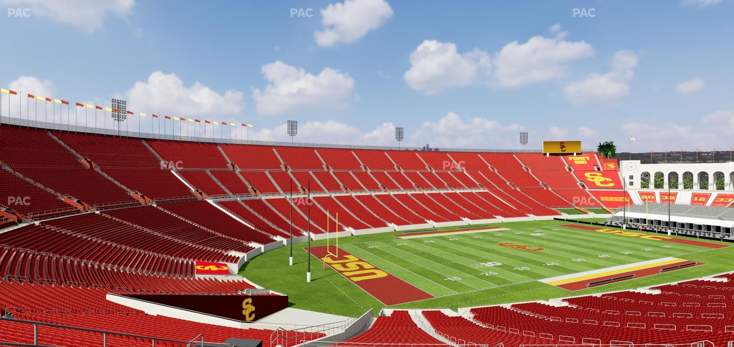 Seating view for Los Angeles Memorial Coliseum Section 210 B