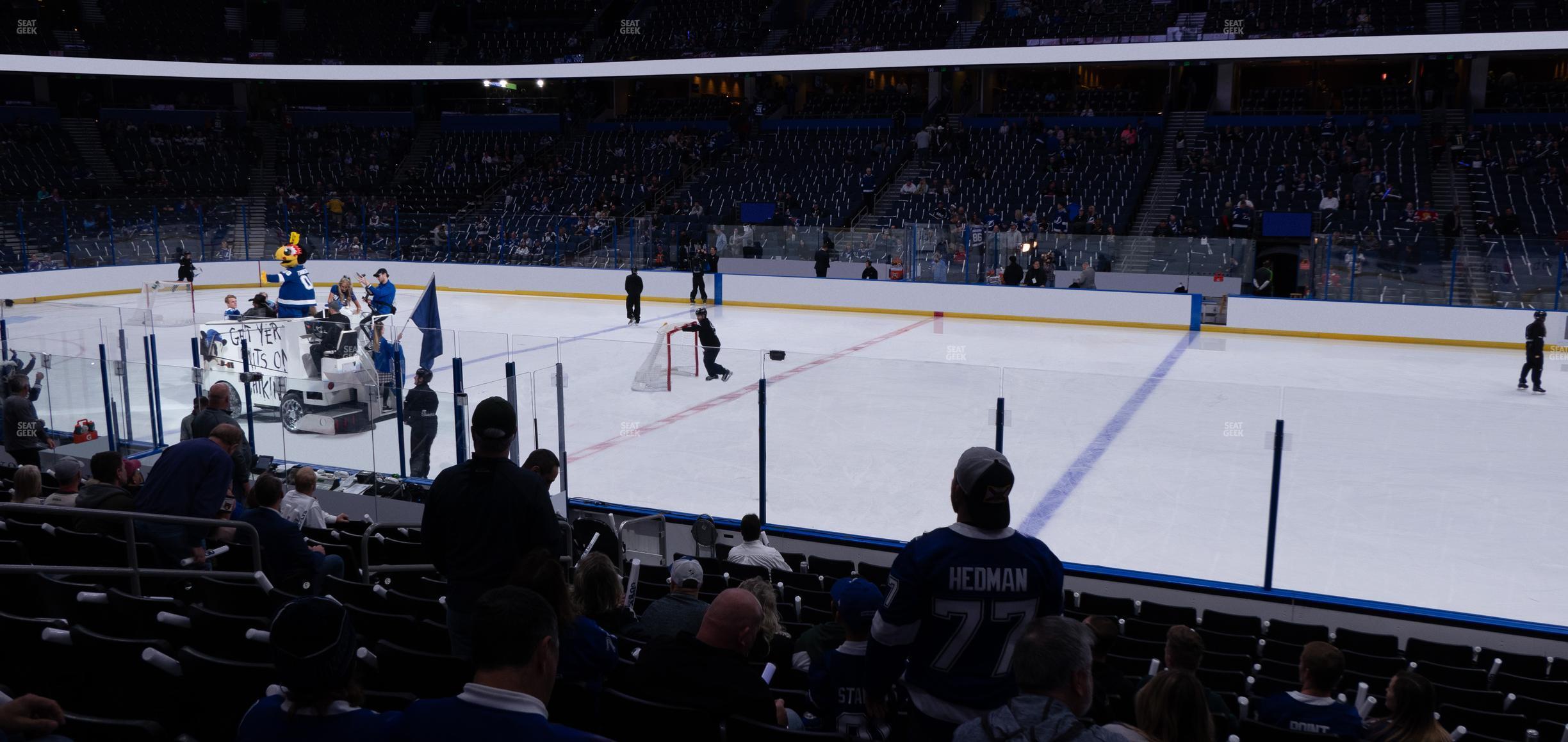 Seating view for Amalie Arena Section 115