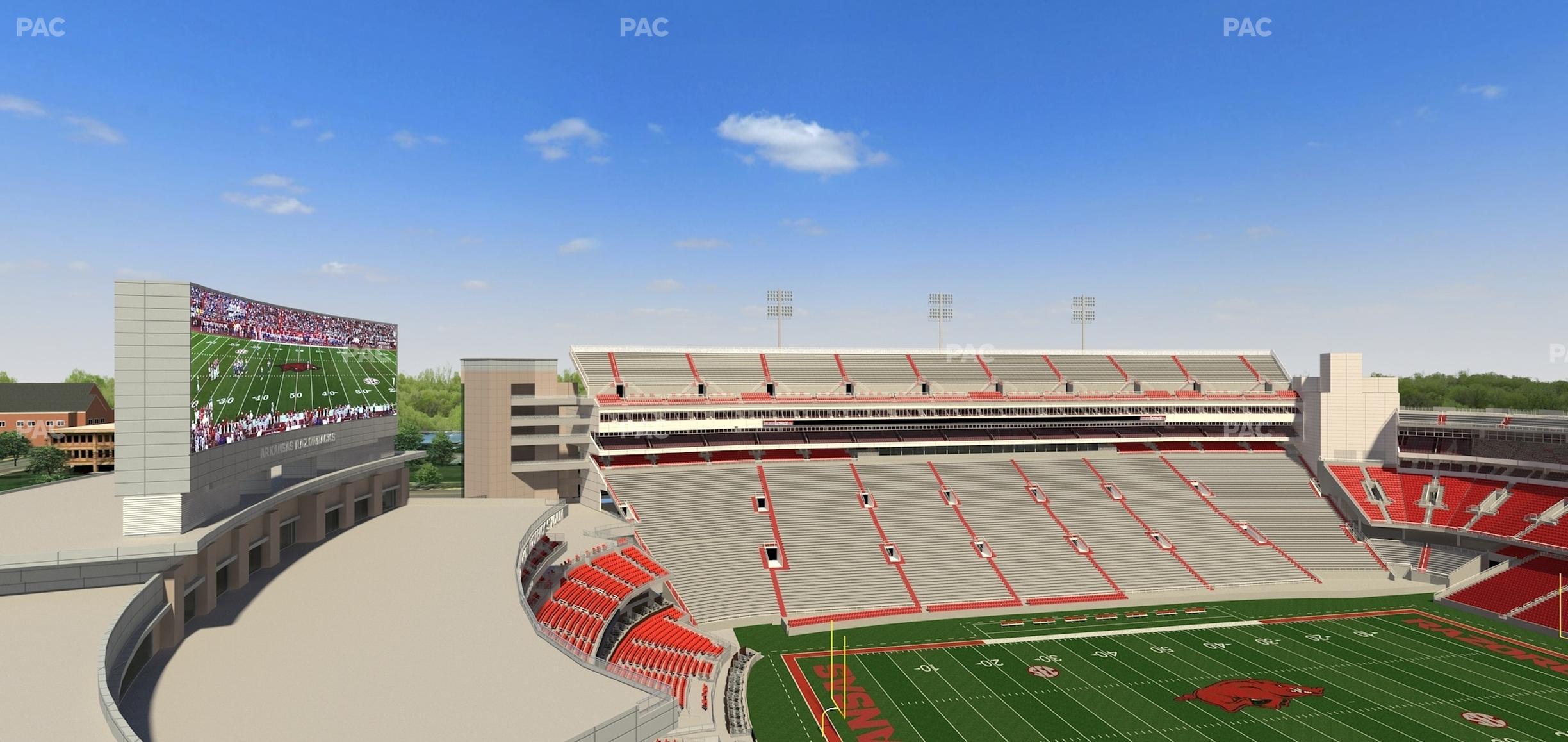 Seating view for Razorback Stadium Section 508