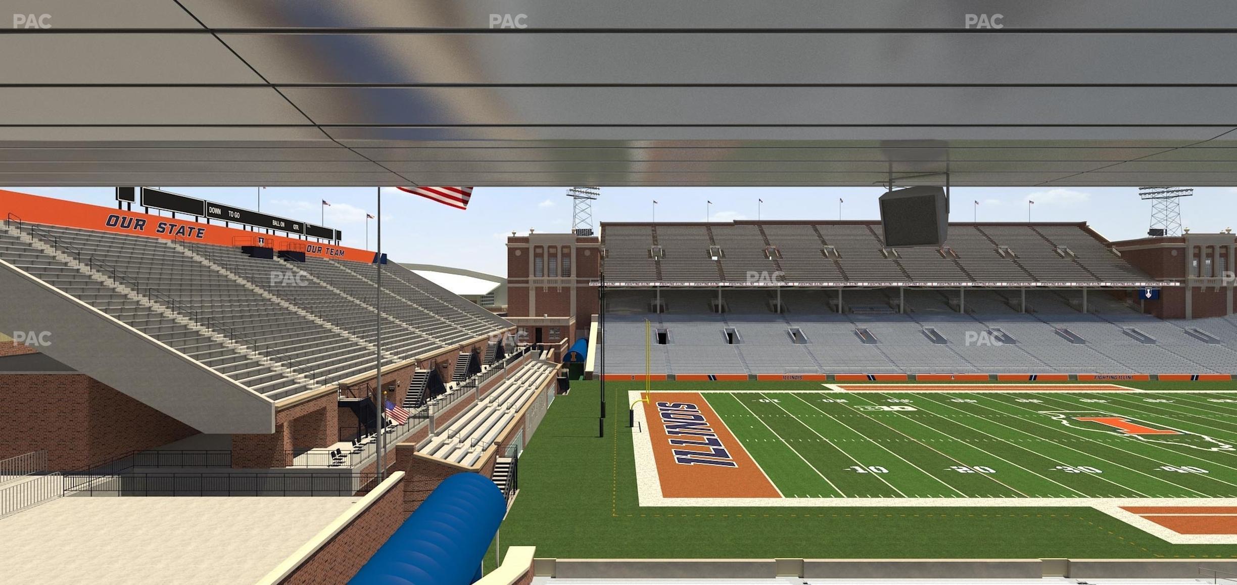 Seating view for Memorial Stadium - IL Section Colonnades Club 314