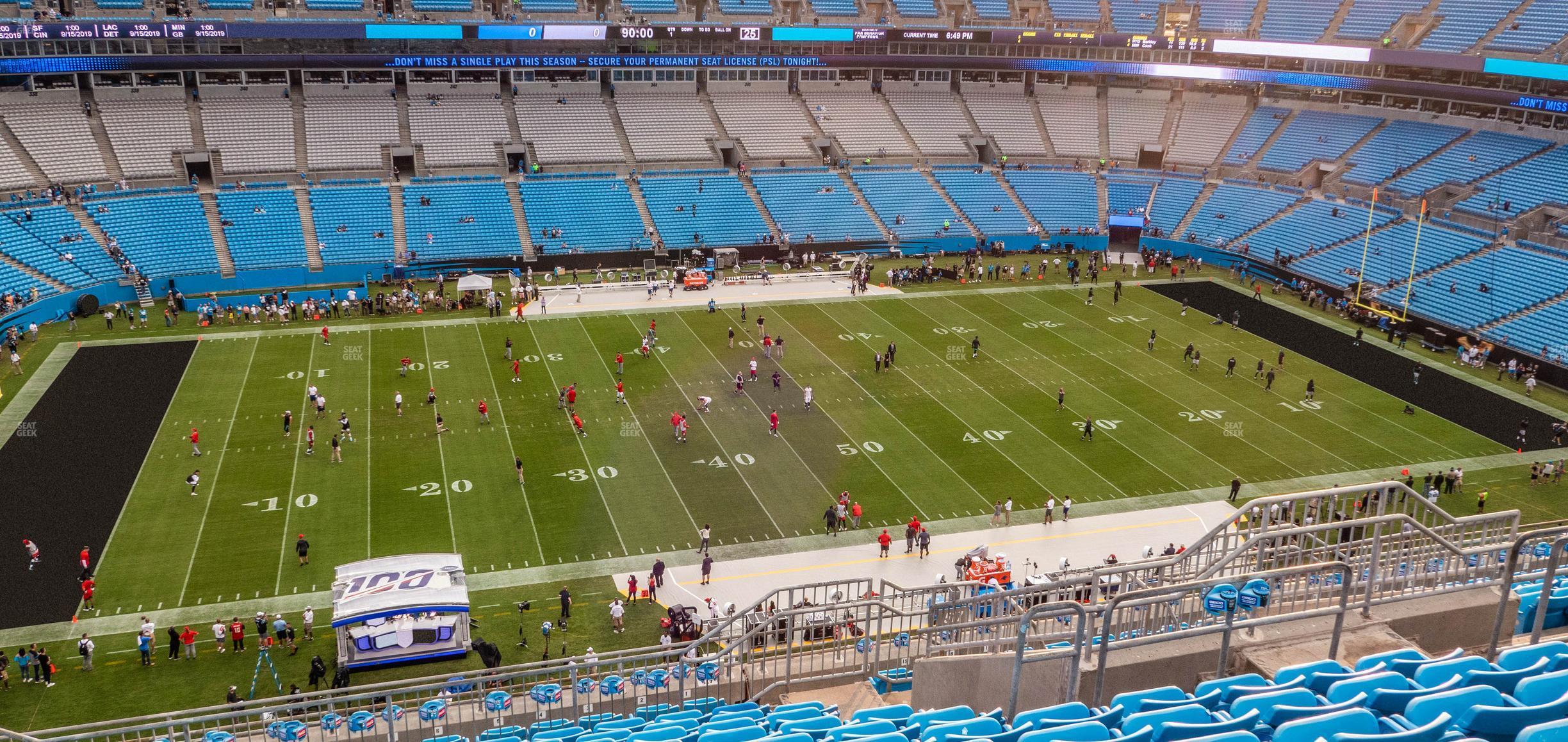 Seating view for Bank of America Stadium Section 517