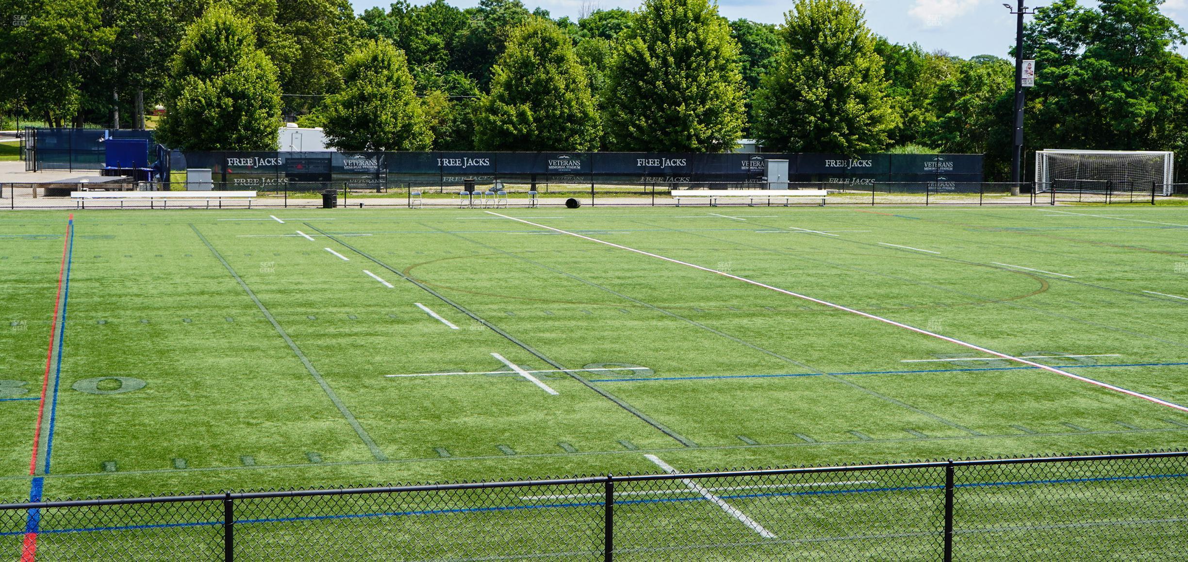 Seating view for Veterans Memorial Stadium Section Riders Reserved 7