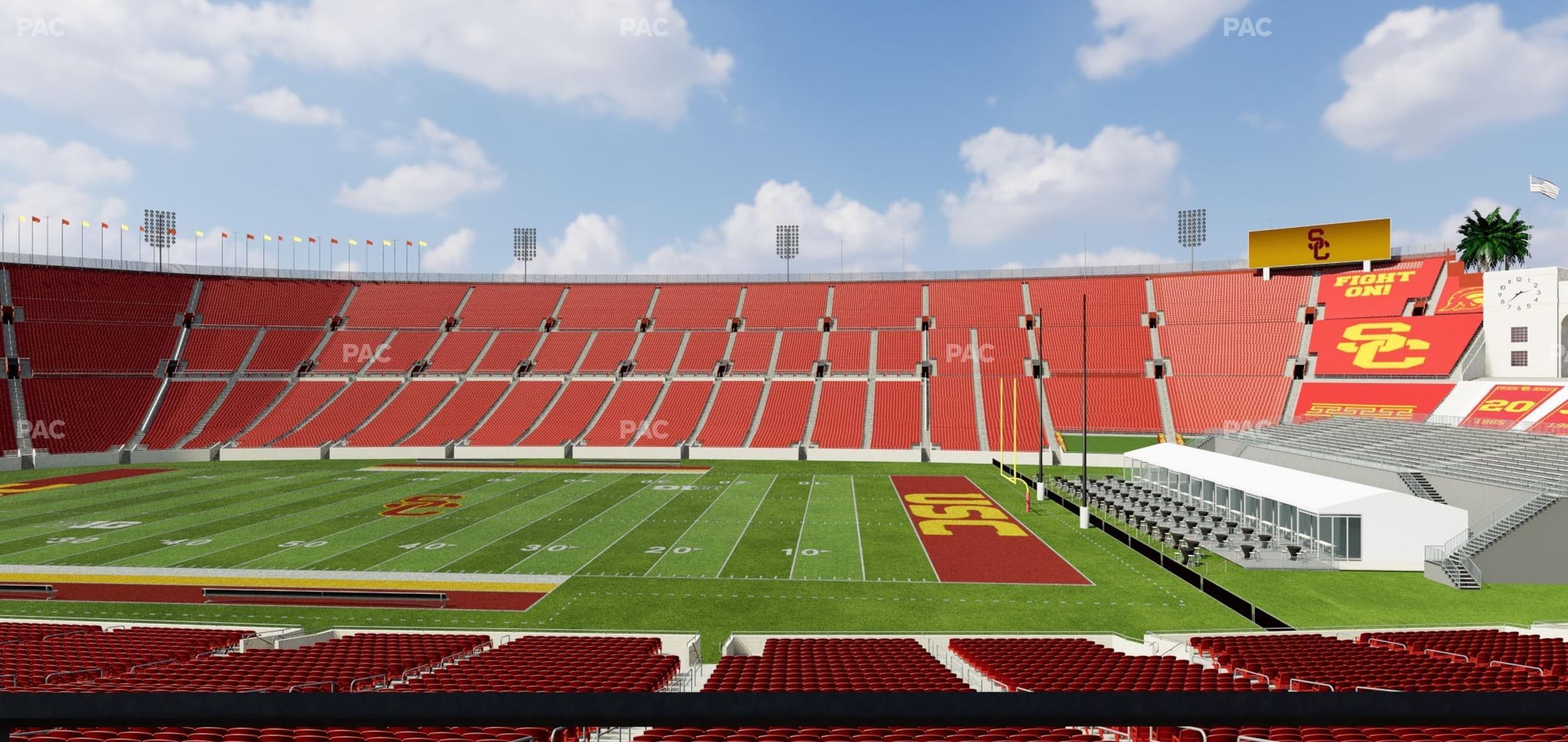 Seating view for Los Angeles Memorial Coliseum Section 104 B