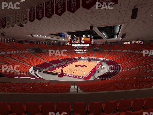 Seating view for Lloyd Noble Center Section 226