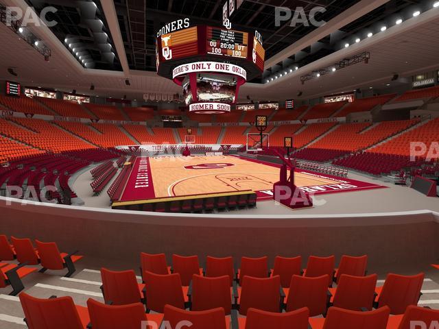 Seating view for Lloyd Noble Center Section 102