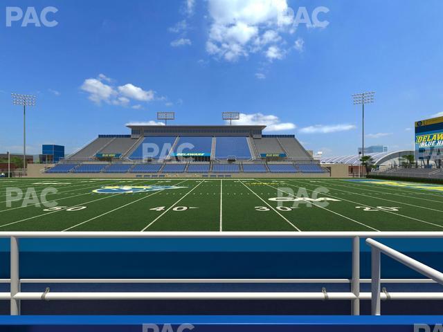 Seating view for Delaware Stadium Section East Box 68