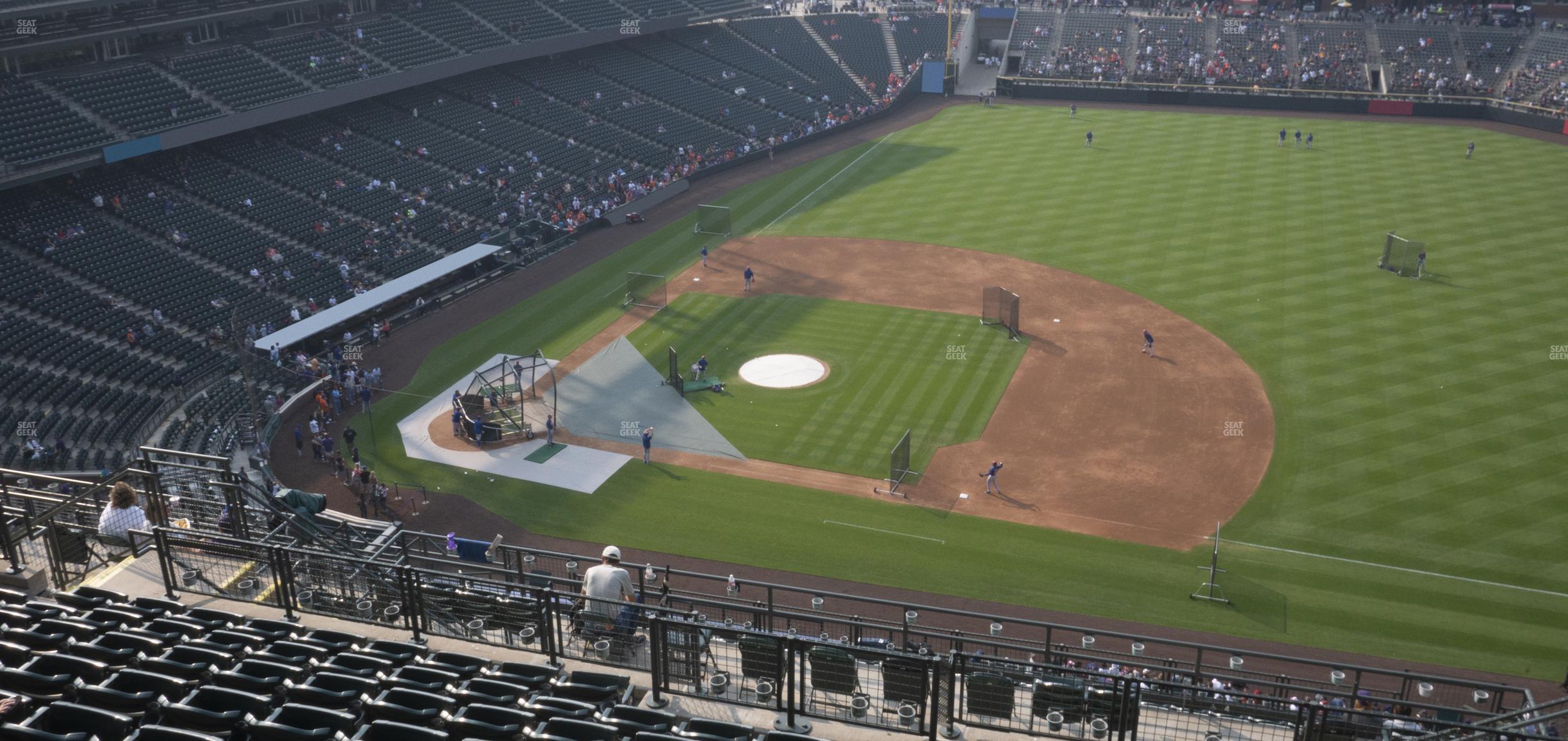 Seating view for Coors Field Section Upper 321