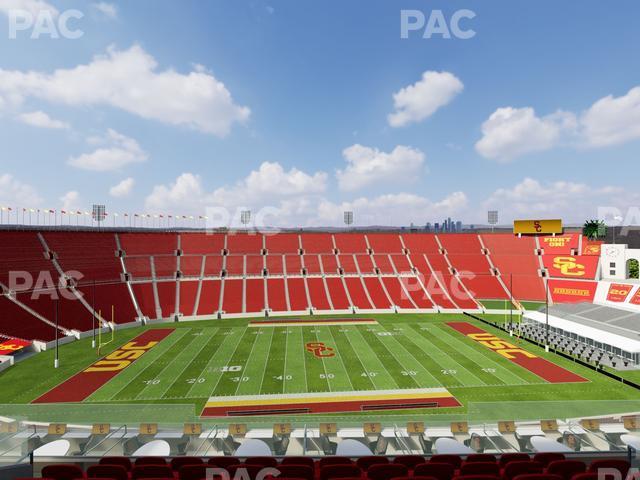 Seating view for Los Angeles Memorial Coliseum Section Club 407