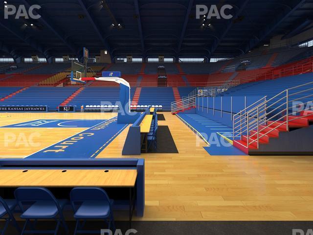 Seating view for Allen Fieldhouse Section E